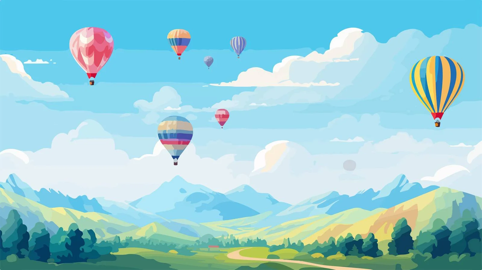 Exquisite Horizontal Banner: Picturesque Beauty — free download from Dotvec