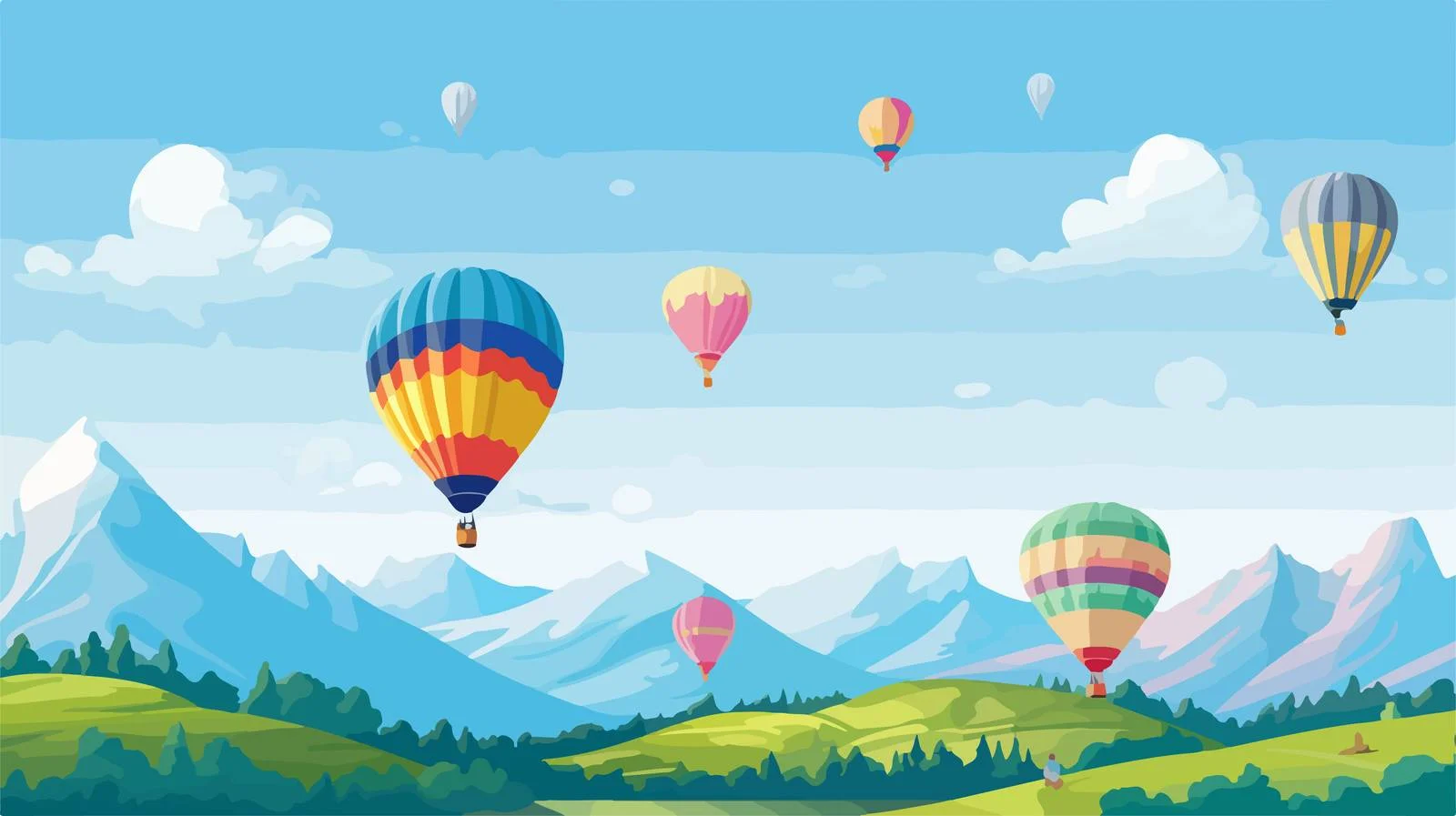 Exquisite Horizontal Banner with Picturesque Background — free download from Dotvec