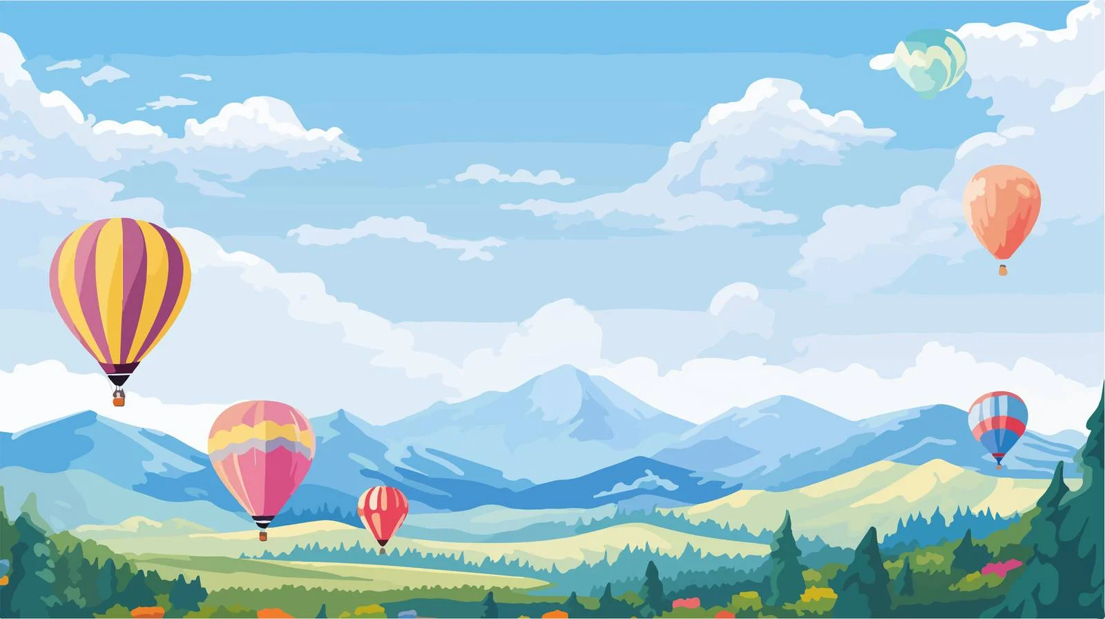 Exquisite Horizontal Banner Backdrop with a Scenic View — free download from Dotvec