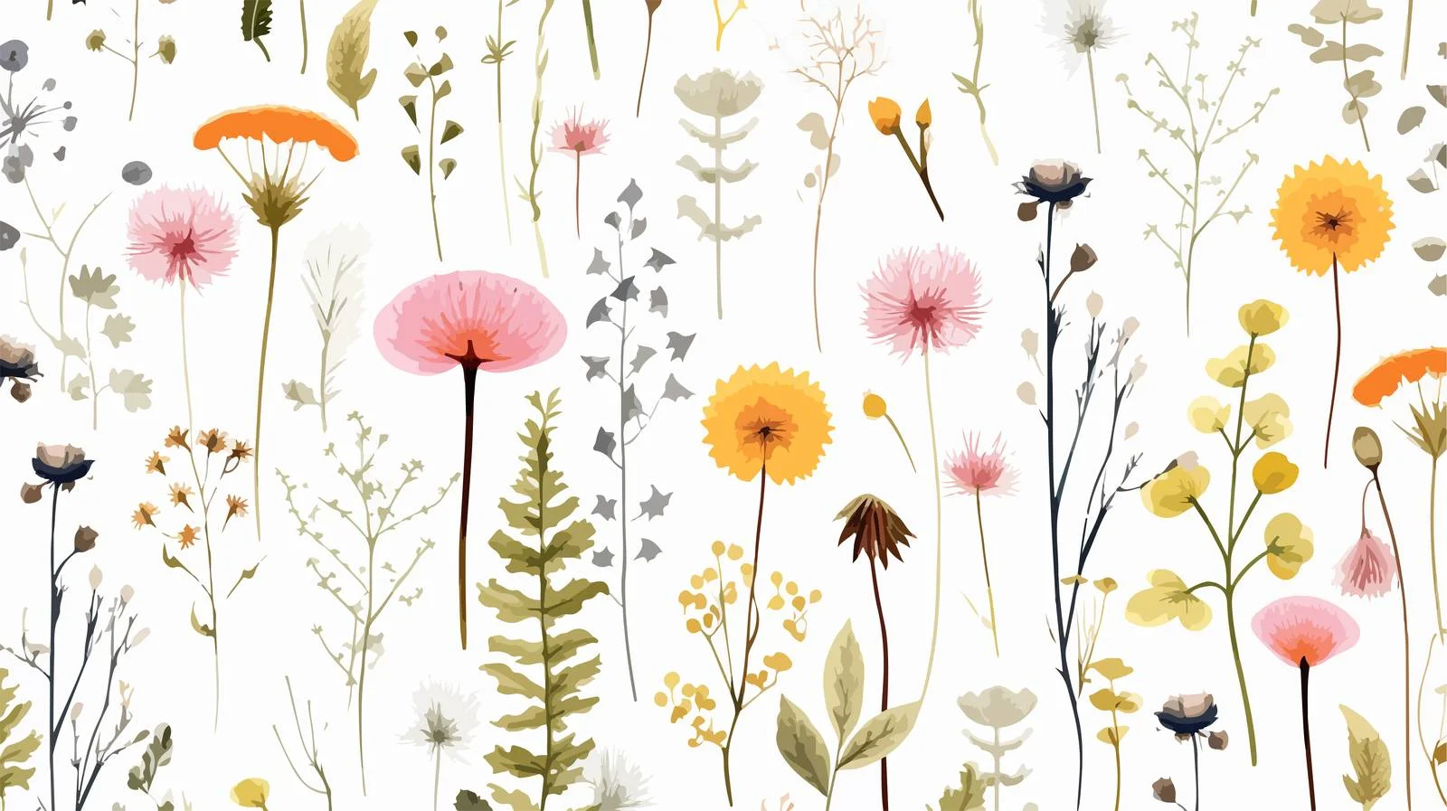 Elegant Seamless Floral Pattern with Blossoms — free download from Dotvec