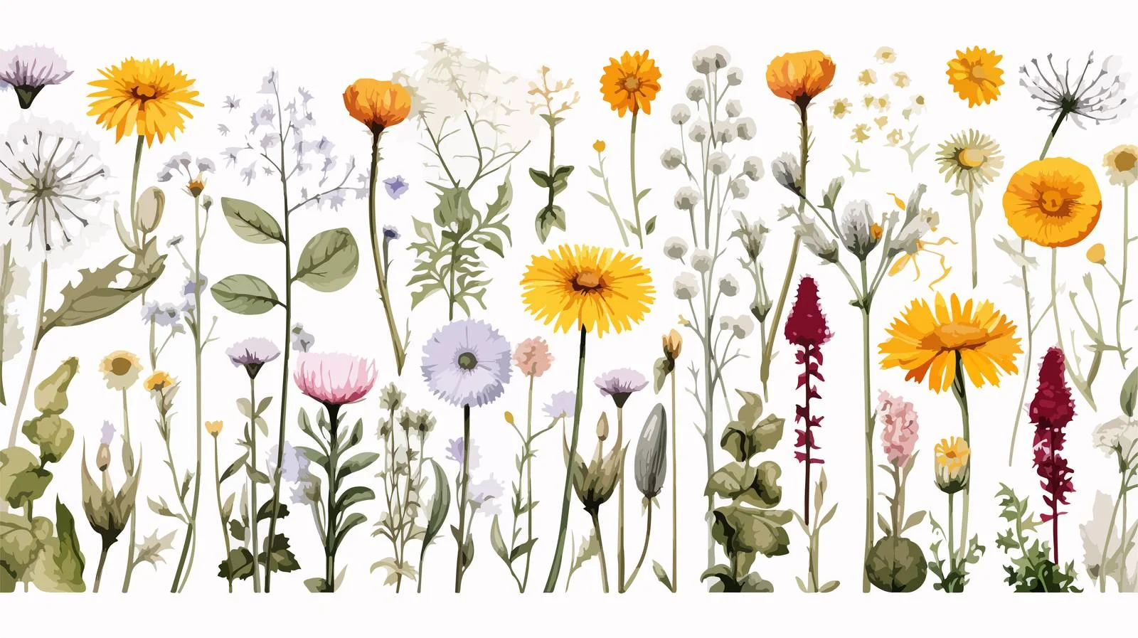 Exquisite Botanical Seamless Design with Blooming Flora — free download from Dotvec