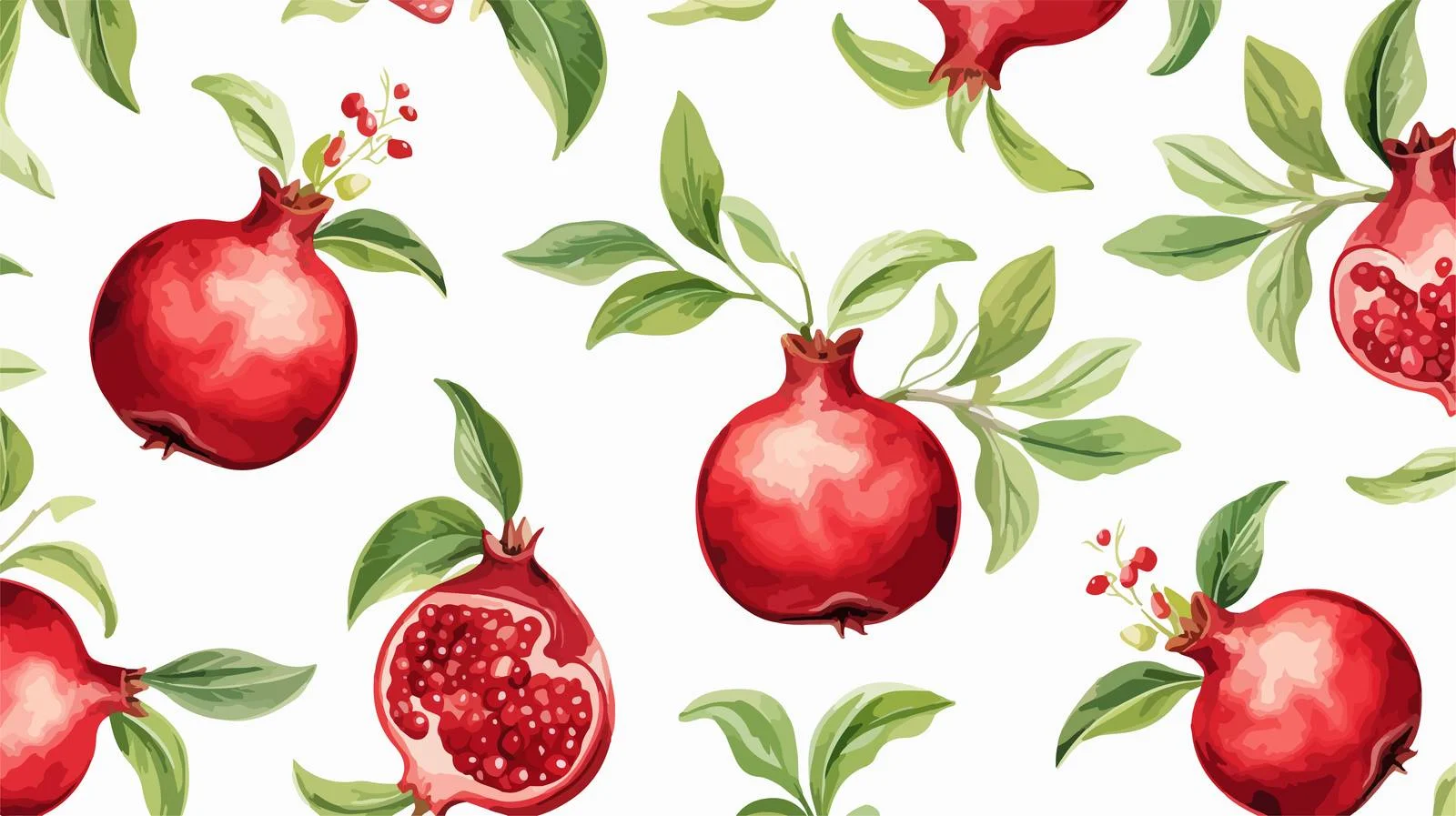 Exquisite Pomegranate Seamless Pattern Design — free download from Dotvec