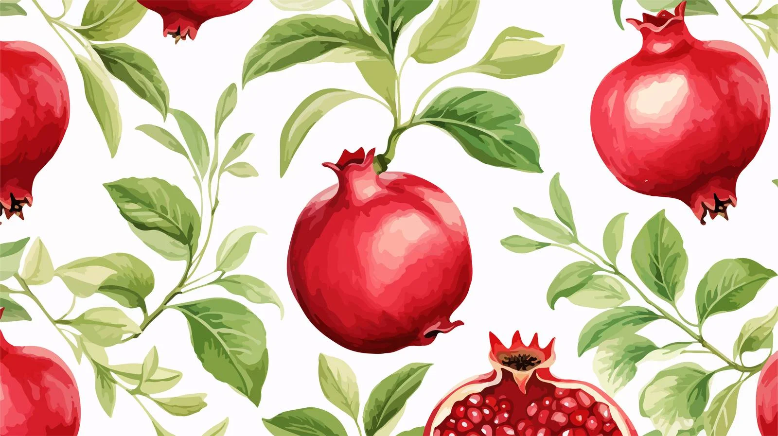 Exquisite Pomegranate Seamless Pattern Design — free download from Dotvec