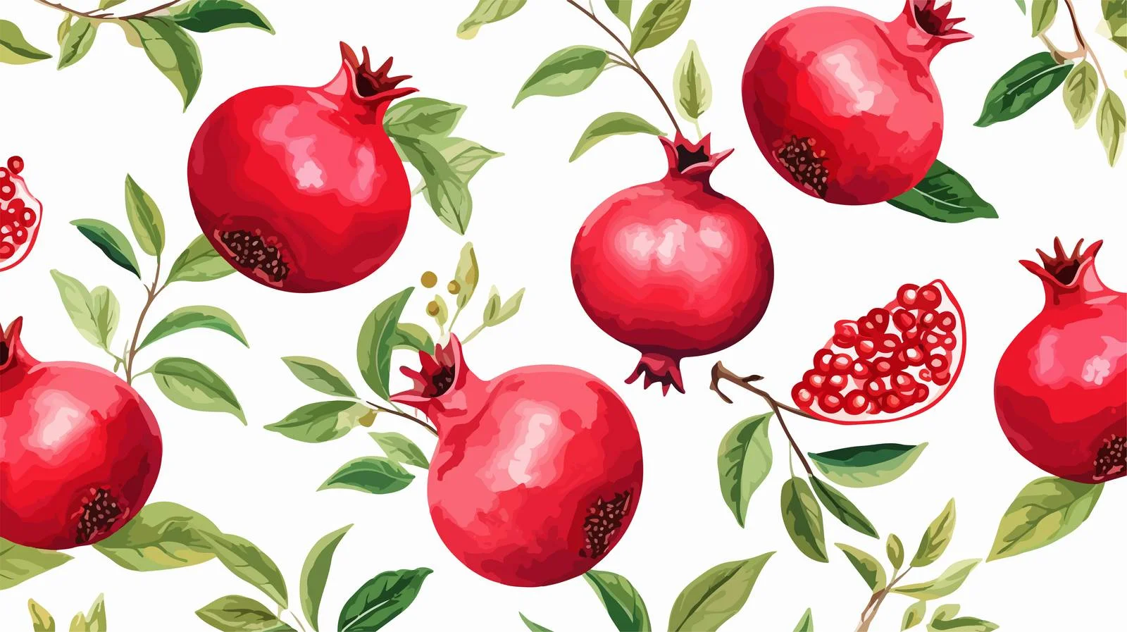 Vibrant Pomegranate Seamless Pattern Design — free download from Dotvec