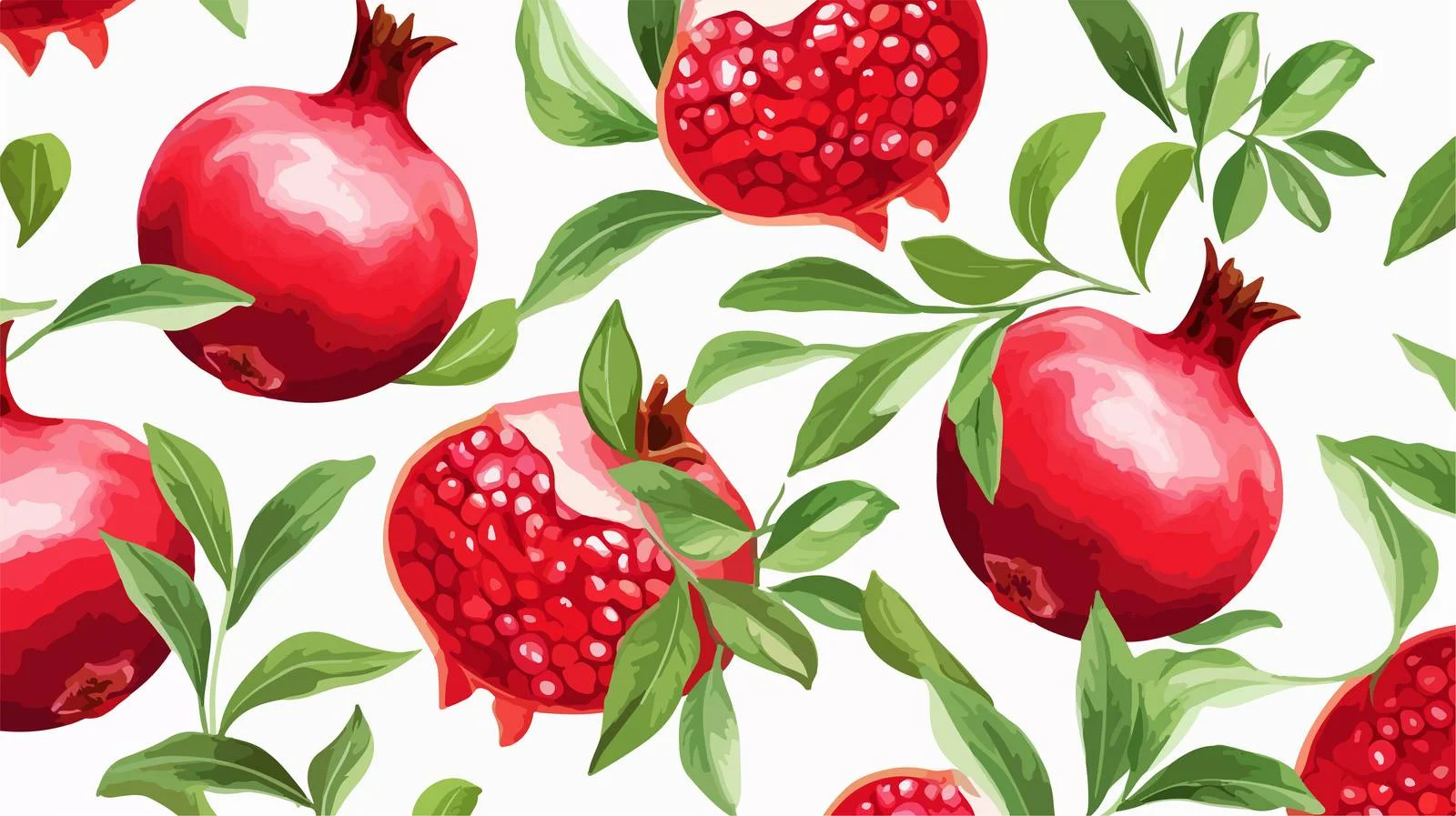 Exquisite Pomegranate Seamless Pattern Design — free download from Dotvec