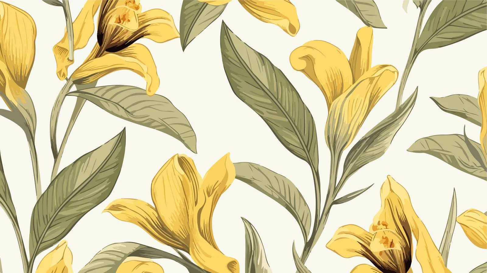 Exquisite Plantain Seamless Design on Light Background — free download from Dotvec