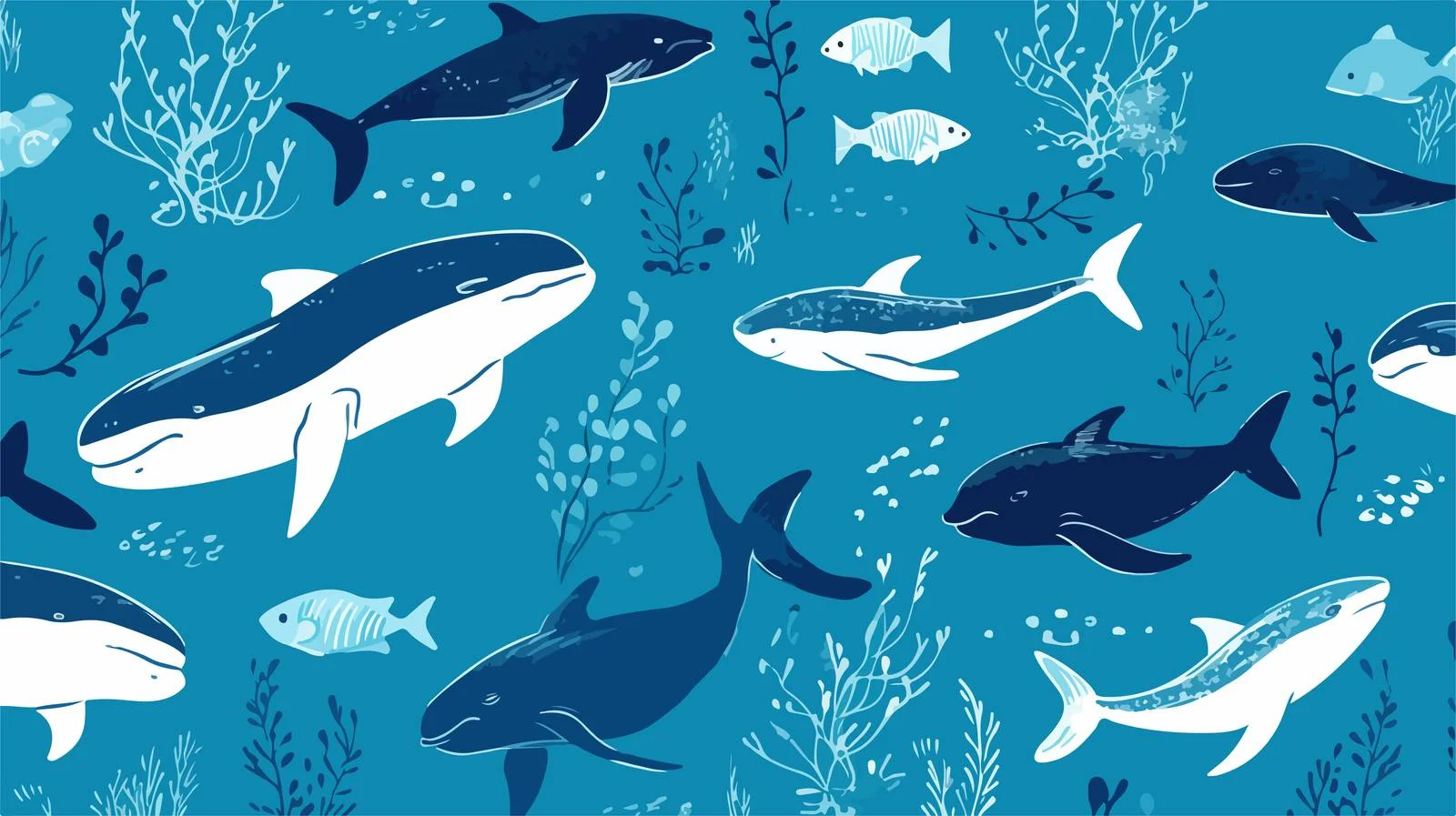 Elegant Underwater Life Seamless Pattern Design — free download from Dotvec