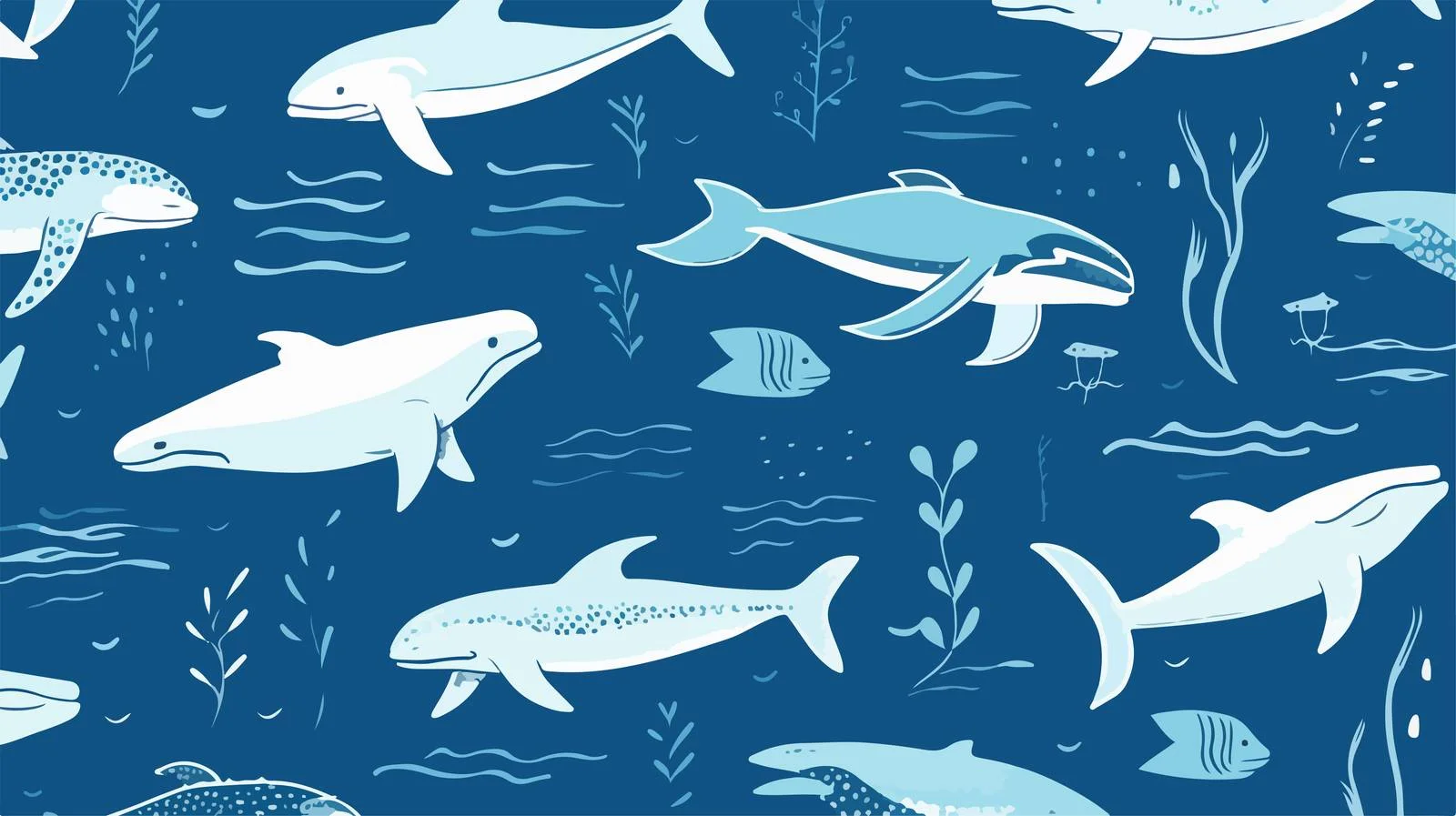 Exquisite Marine Life Seamless Pattern Design — free download from Dotvec