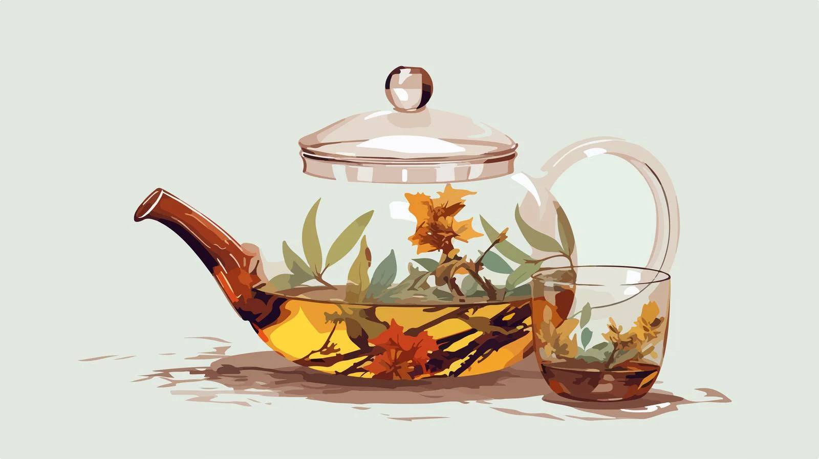 Elegant Glass Teapot and Infusion Process — free download from Dotvec