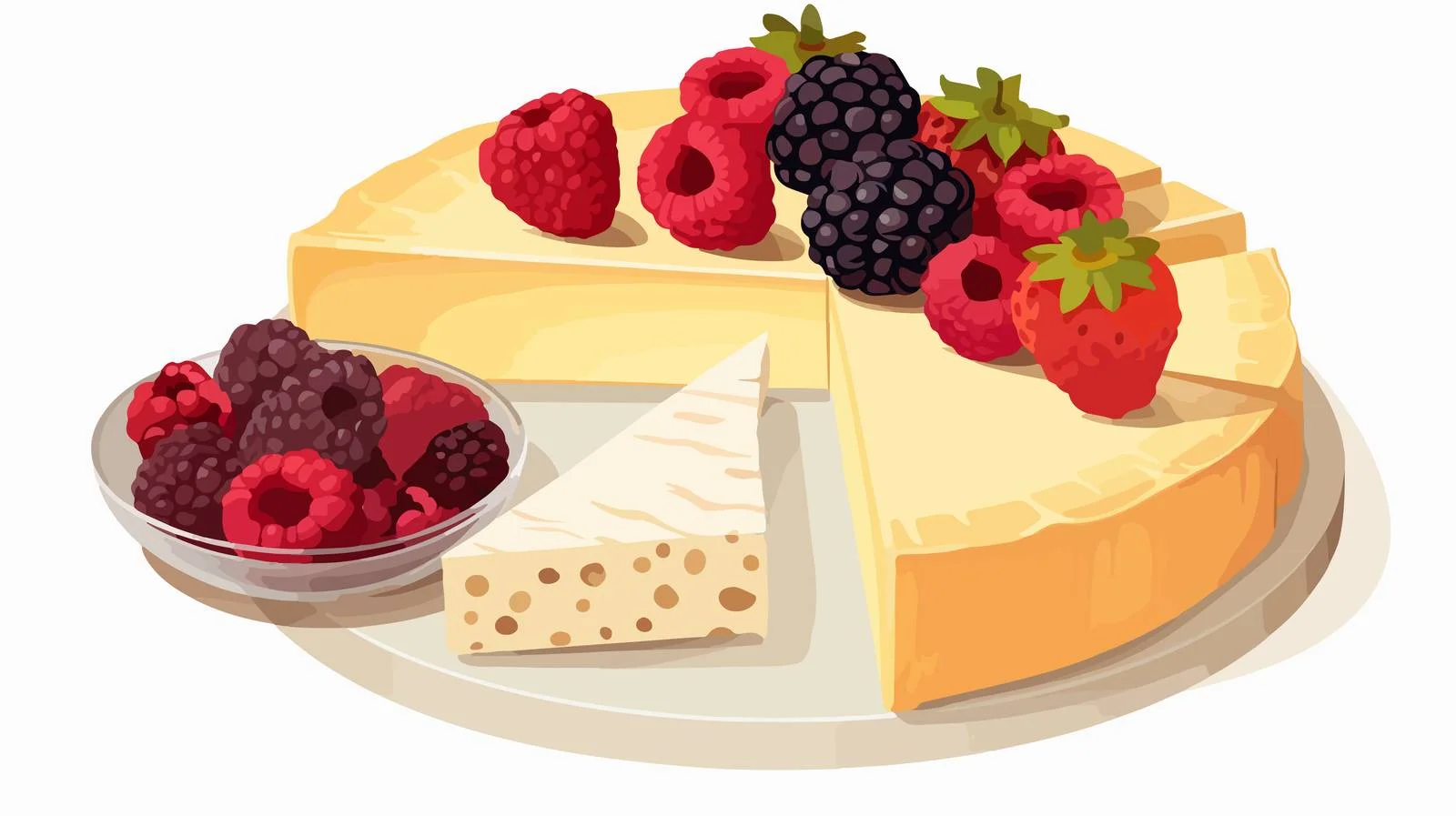 Cranberry Wensleydale Cheese Wheel Presentation — free download from Dotvec