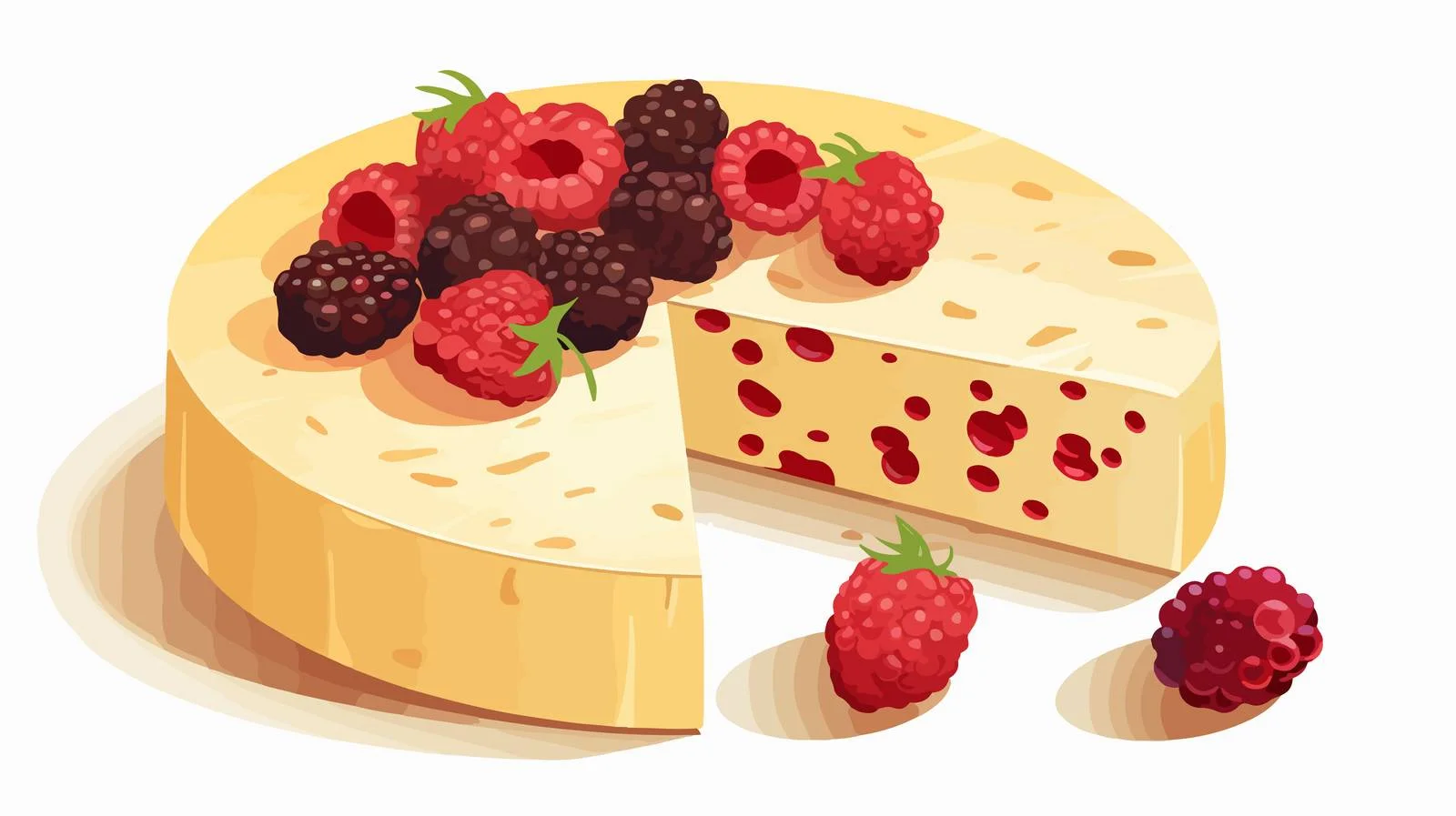 Cranberry Wensleydale Cheese Wheel on Gourmet Platter — free download from Dotvec