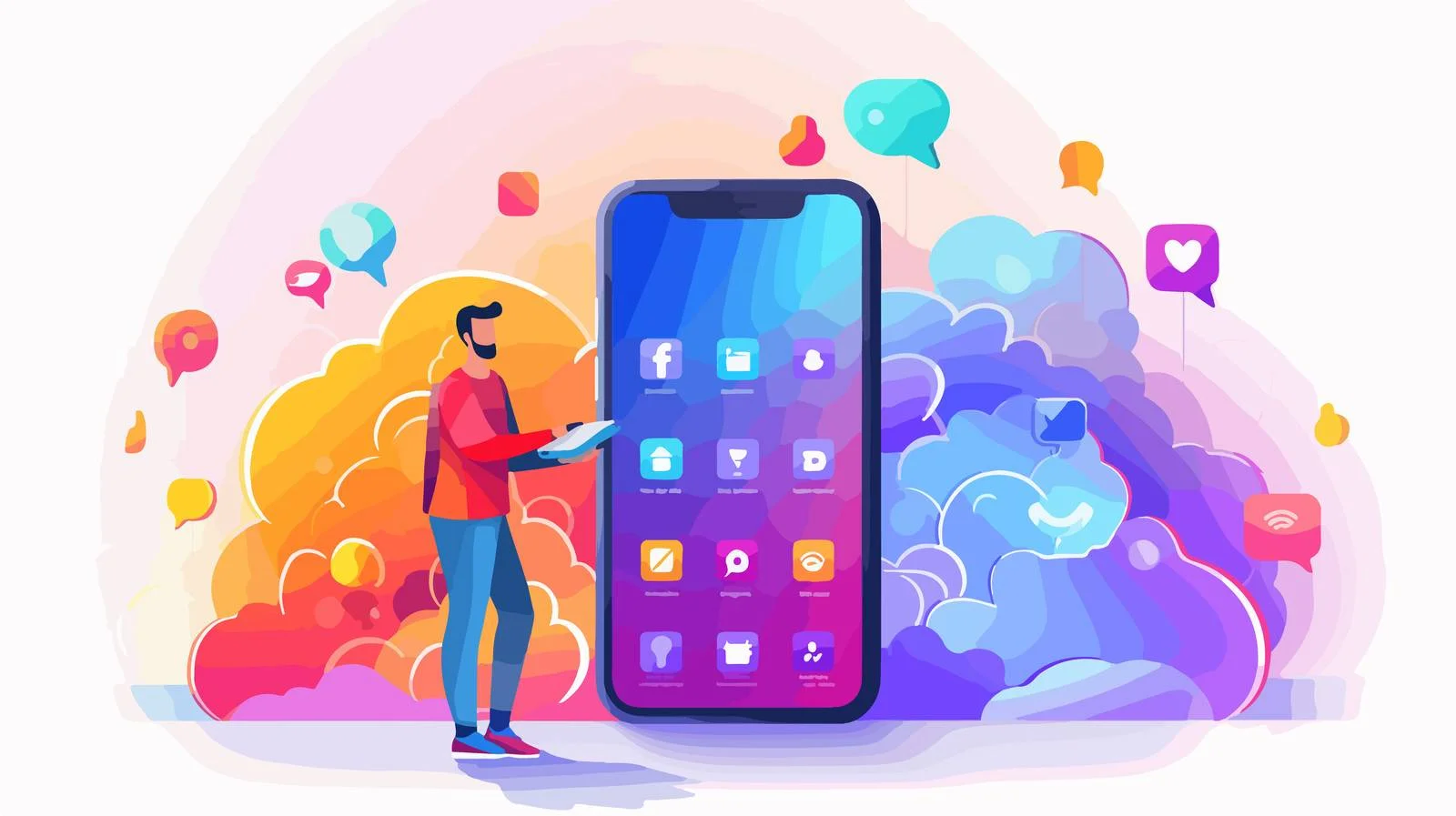 Modern Social Media Gradient Background Vector — free download from Dotvec