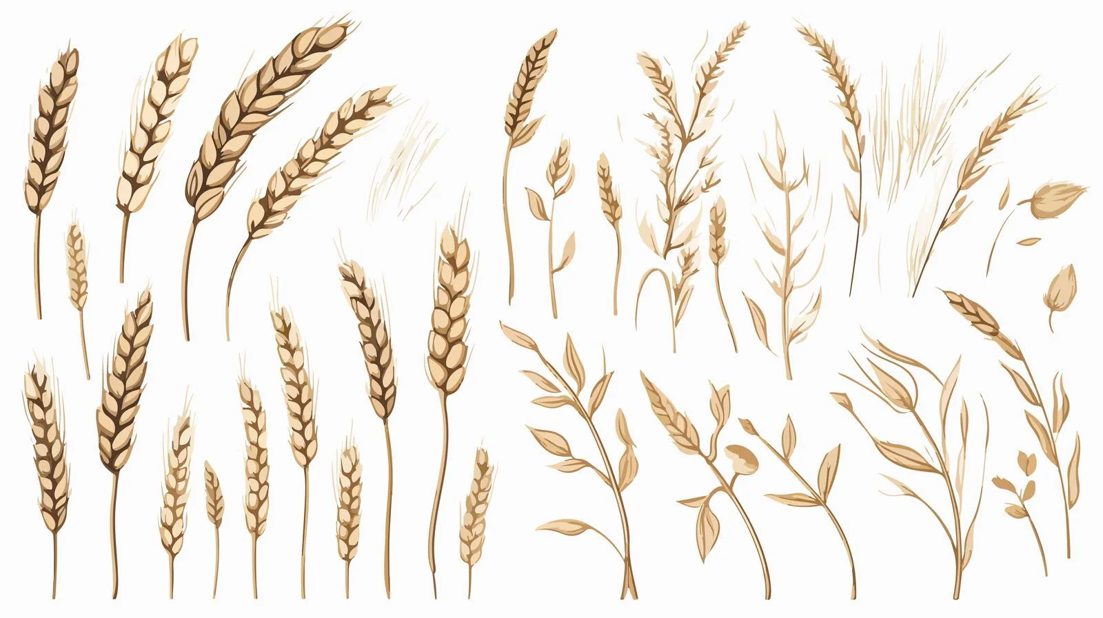 Assorted Grains and Cereal Ears — free download from Dotvec