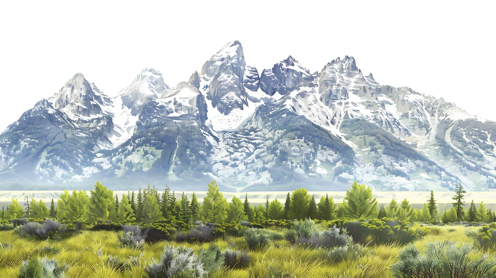 Majestic Grand Teton Mountain Range Vista — free download from Dotvec