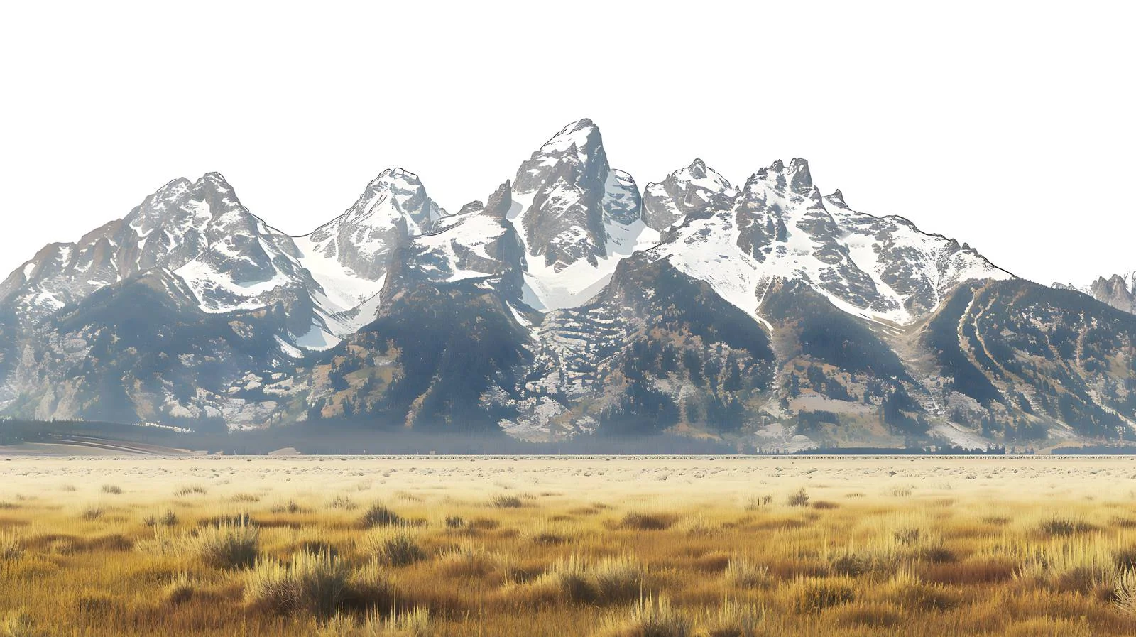 Majestic Grand Teton Mountain Range Overlooking Meadows — free download from Dotvec