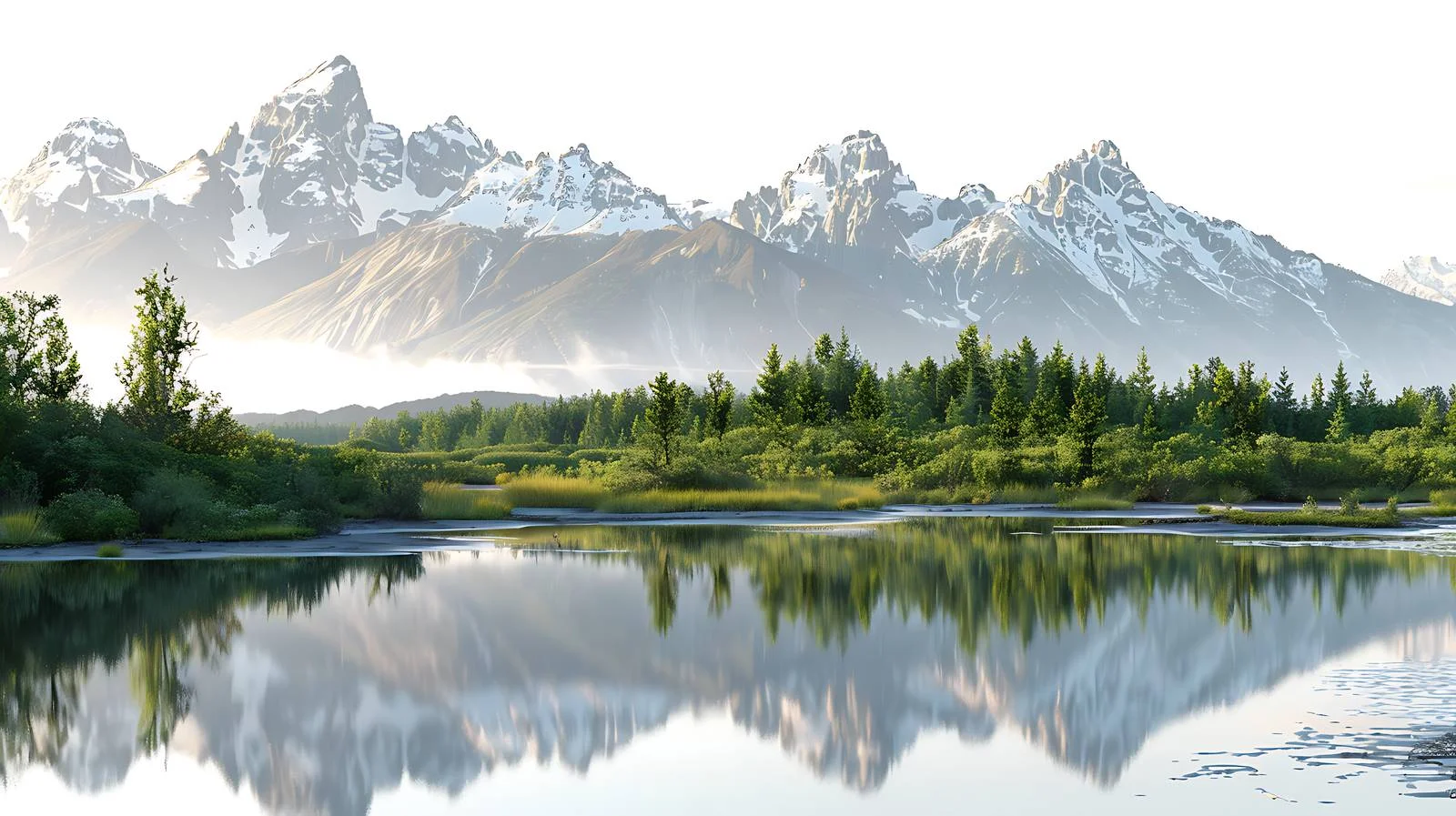 Majestic Grand Teton Morning Reflections — free download from Dotvec