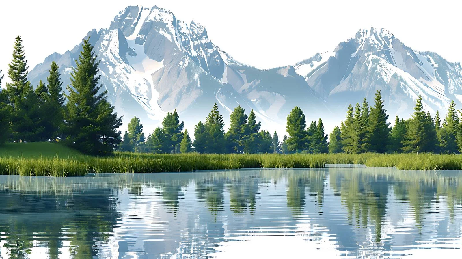 Majestic Grand Teton Peak Morning Scene — free download from Dotvec