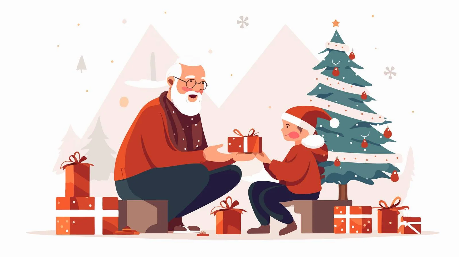 Intergenerational Bonding at Christmas Celebration — free download from Dotvec