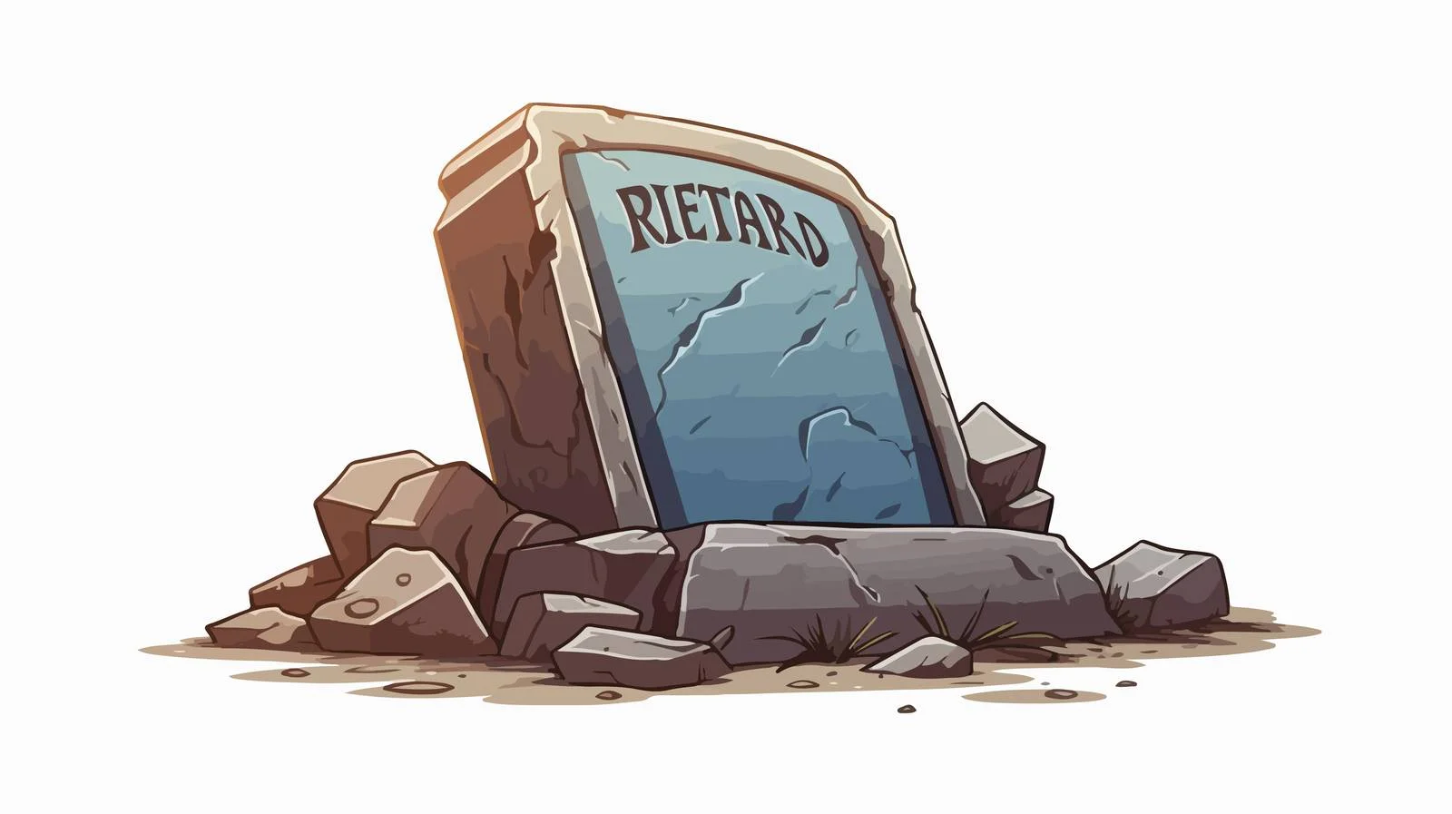 Memorial Granite Gravestone with RIP Inscription — free download from Dotvec