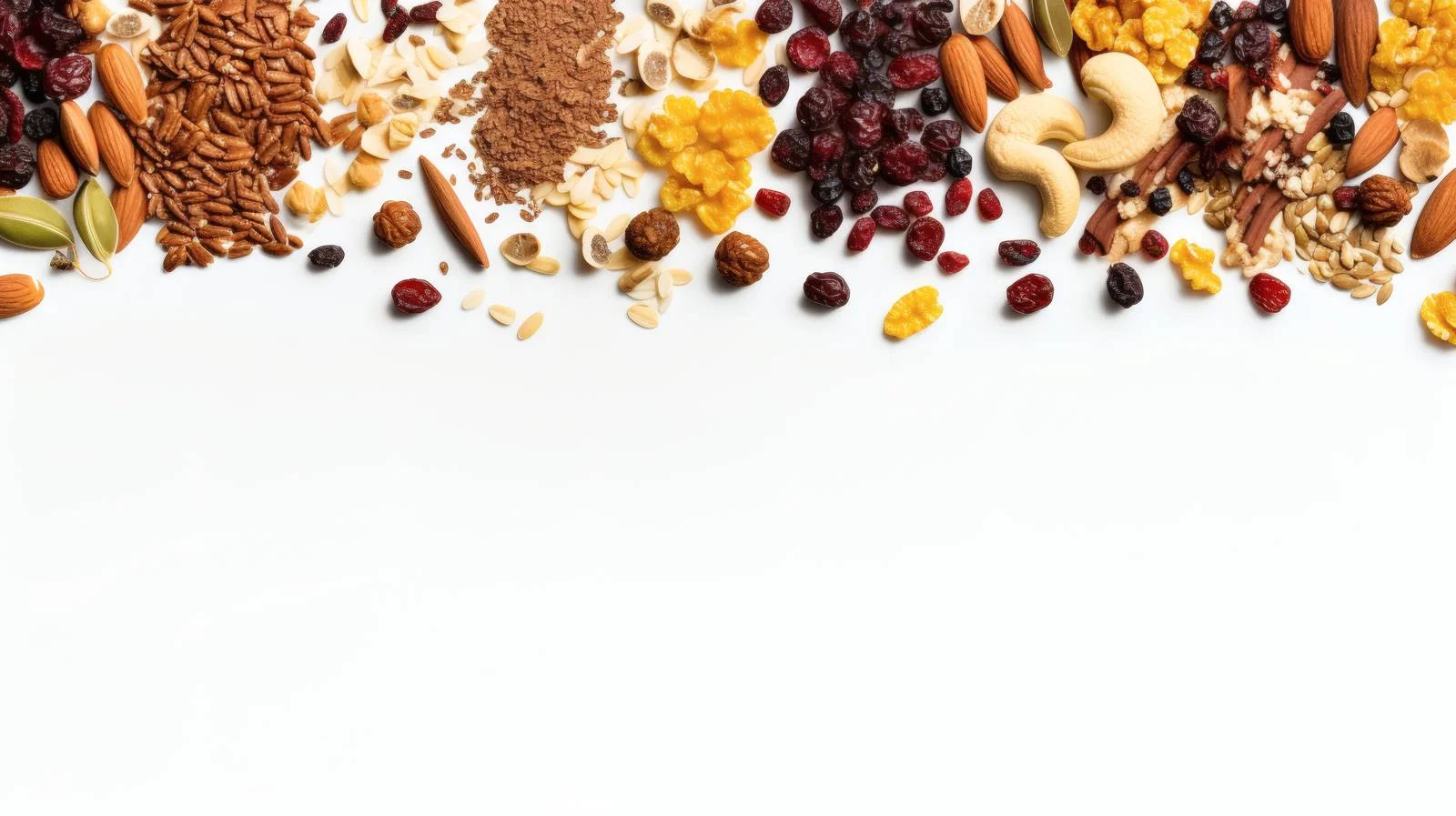 Granola Border on White Background Frame — free download from Dotvec