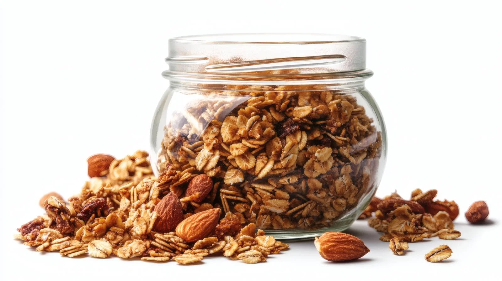 Homemade Granola in Clear Glass Jar — free download from Dotvec