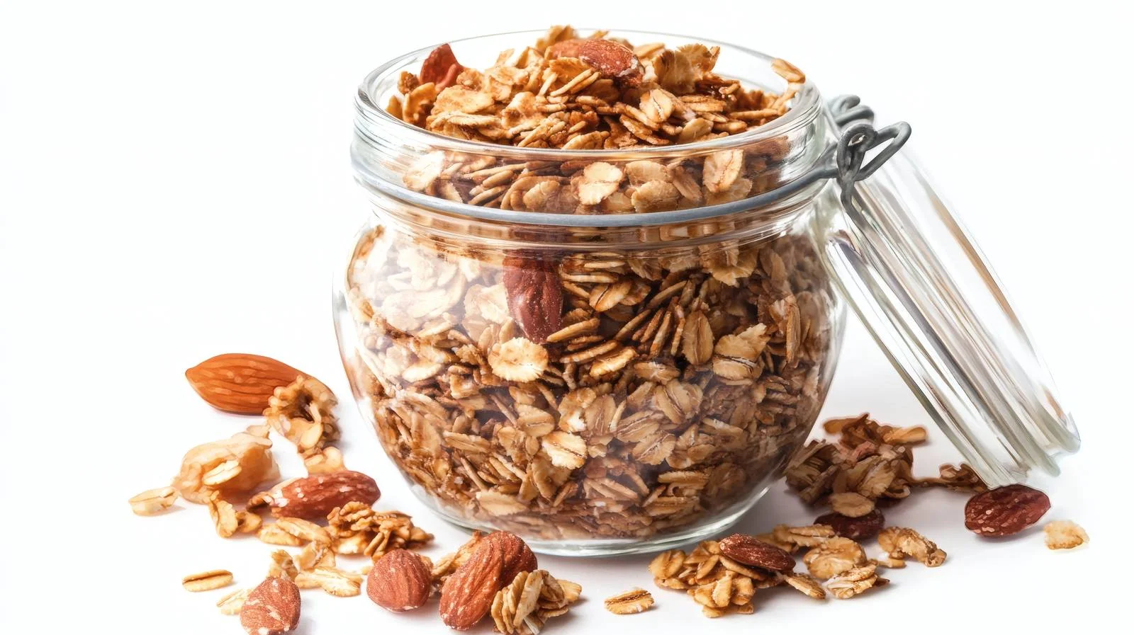 Nutritious Granola in Clear Jar Isolated — free download from Dotvec