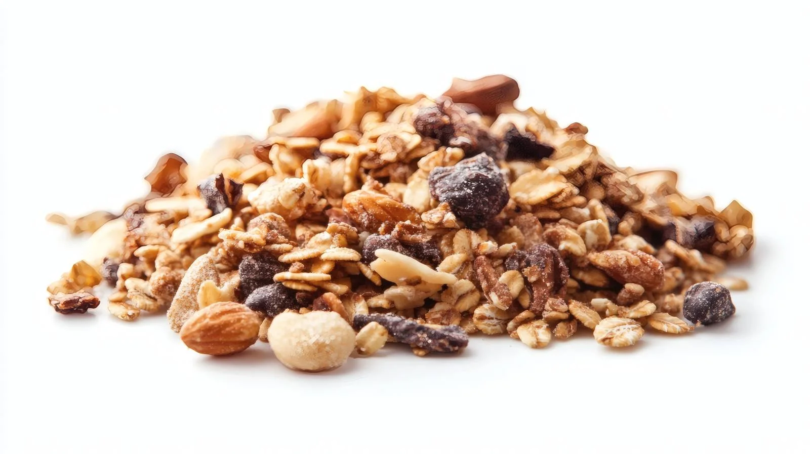 Crunchy Granola on White Background — free download from Dotvec