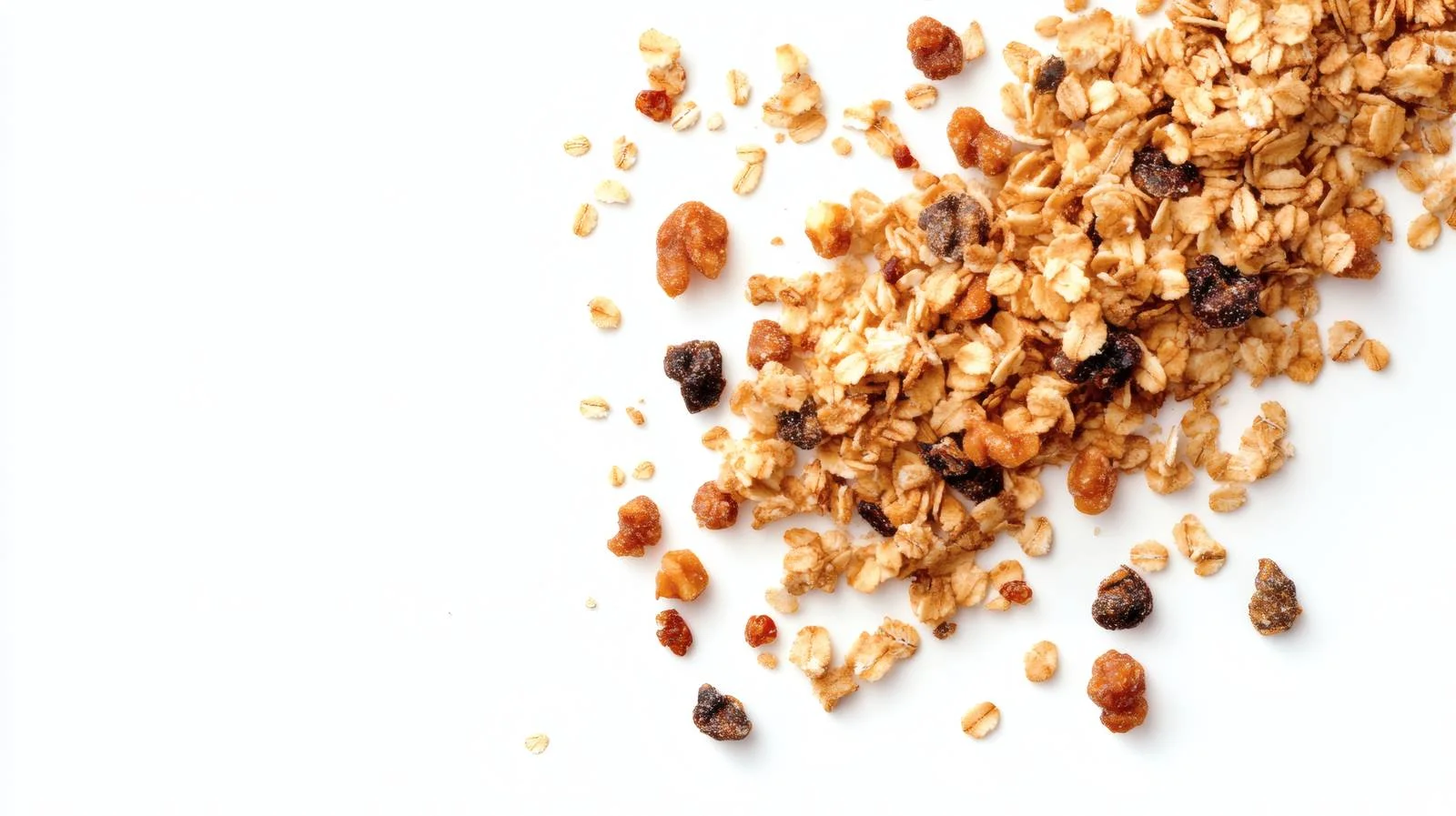 Crunchy Granola on White Background — free download from Dotvec
