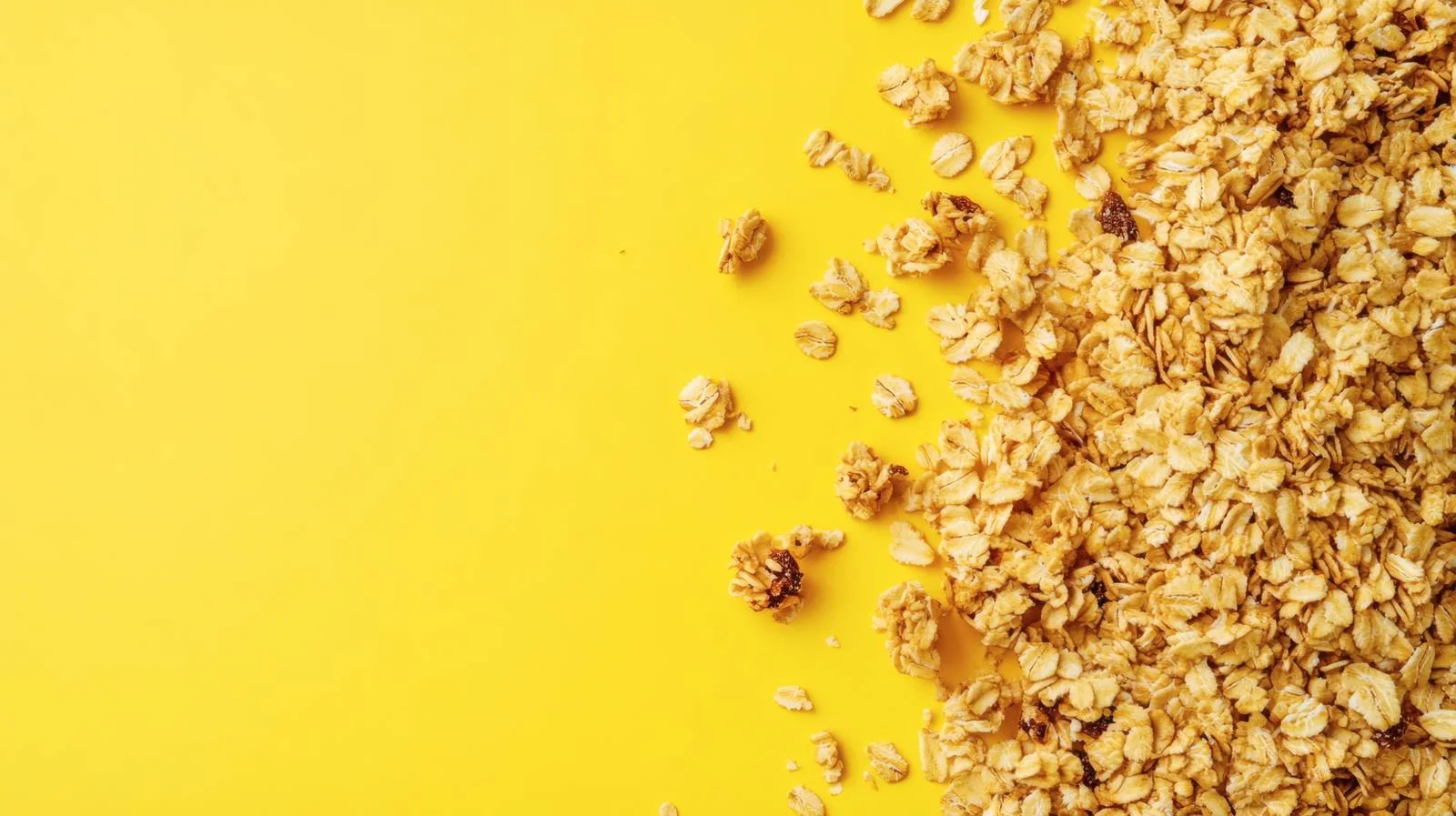 Crunchy Granola on Sunny Yellow Background — free download from Dotvec