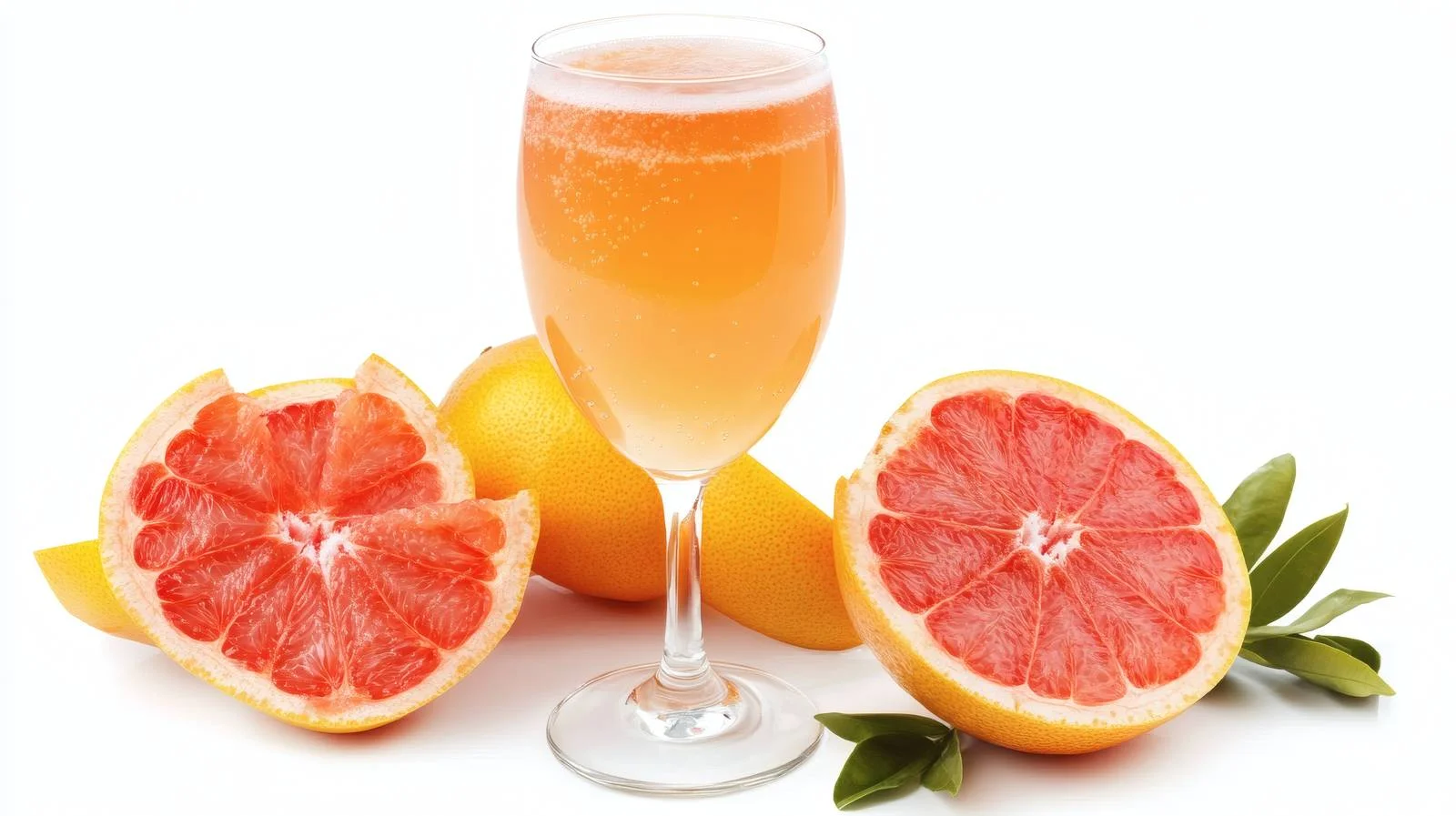 Refreshing Grapefruit Mimosa Cocktail on White — free download from Dotvec