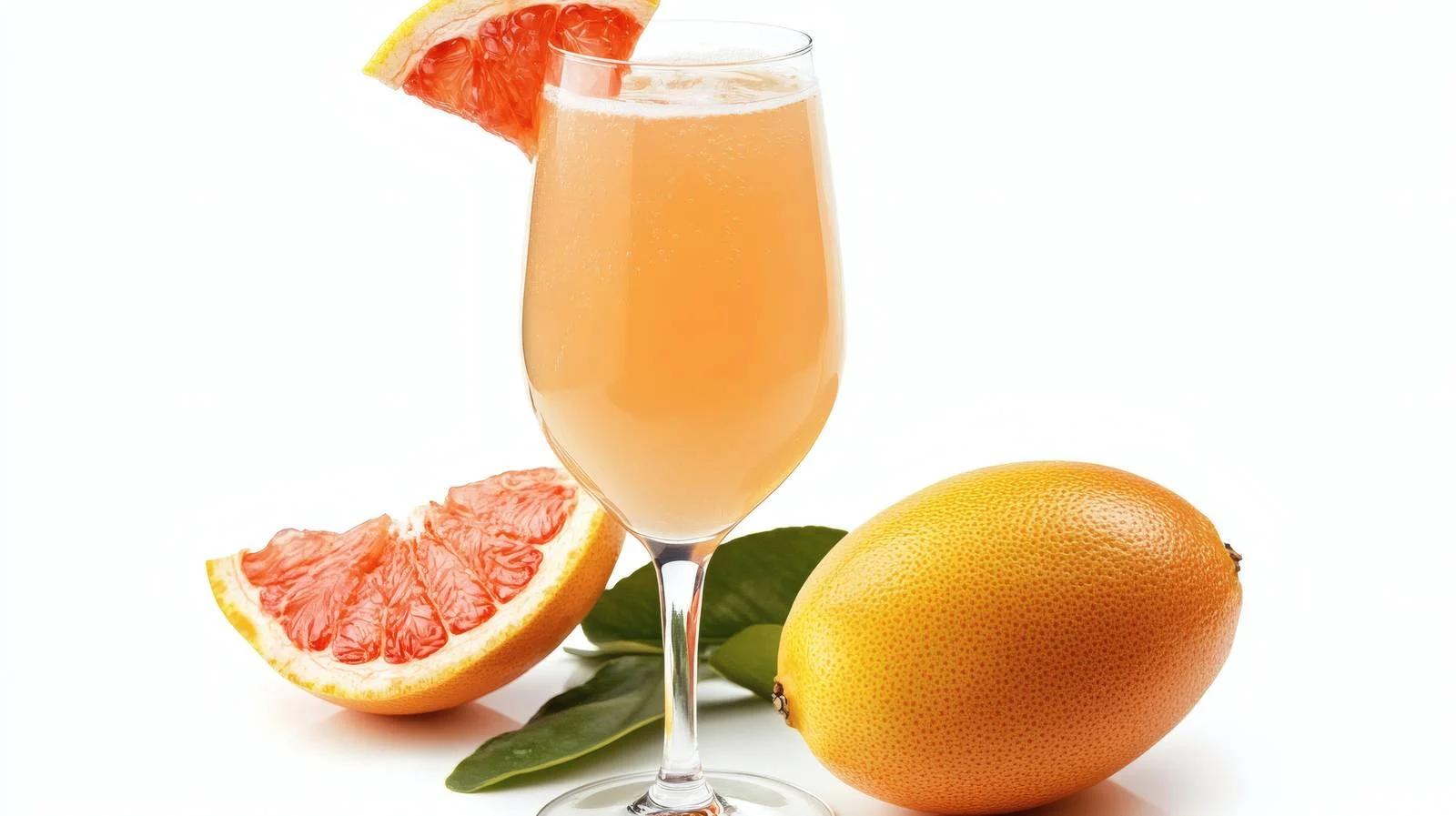 Refreshing Grapefruit Mimosa Cocktail on White — free download from Dotvec