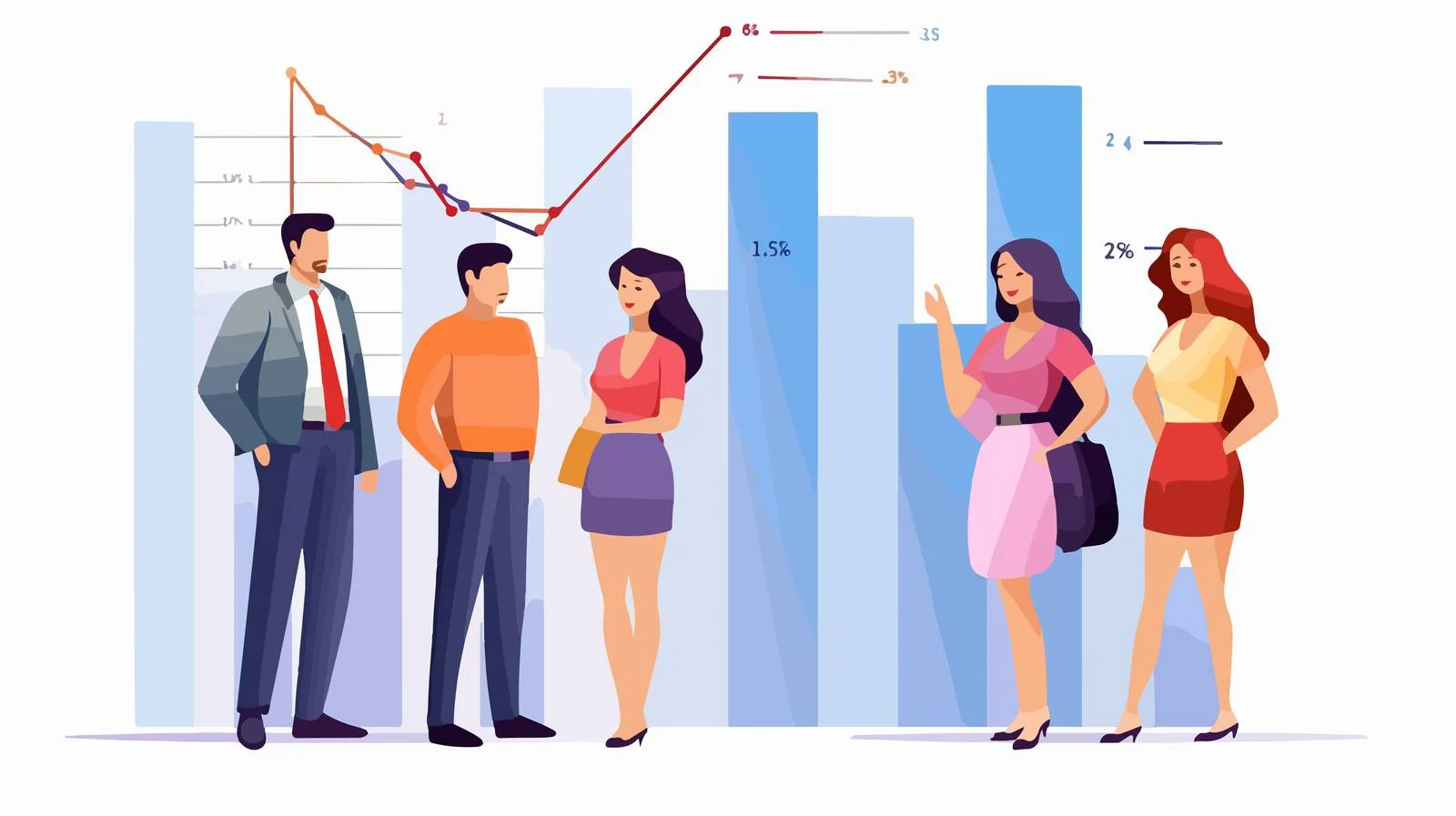 Surveyed Data Statistics Graph — free download from Dotvec