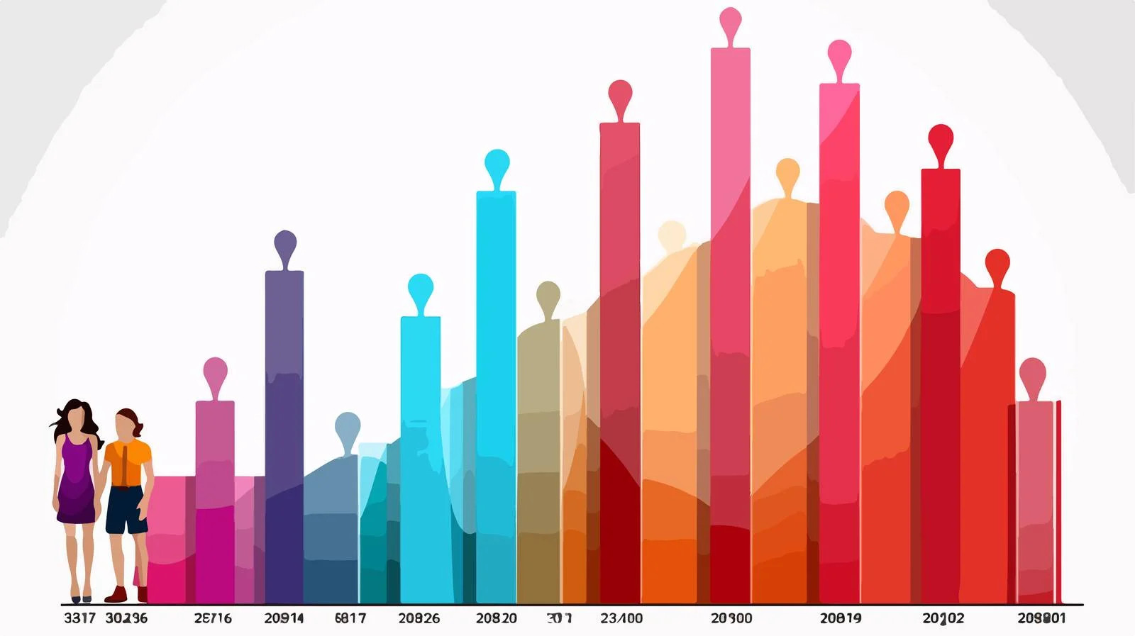 Surveyed Data Statistics Graph — free download from Dotvec