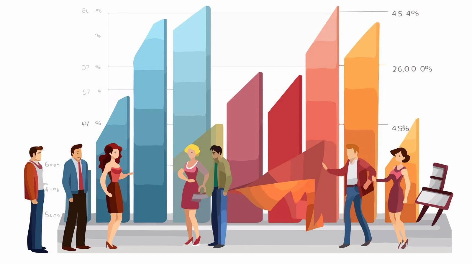 Surveyed Statistics Graph — free download from Dotvec