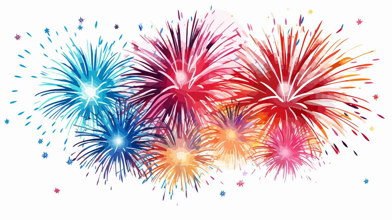 New Year Fireworks Graphics Design — free download from Dotvec