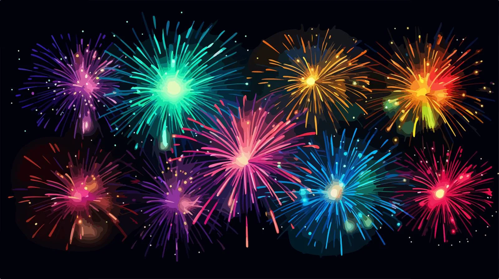 New Year Fireworks Celebration Design — free download from Dotvec