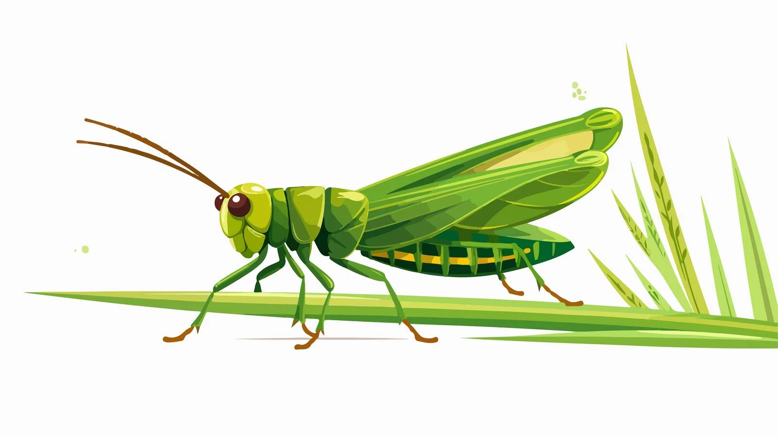 Adorable Grasshopper with Elegant Long Appendages — free download from Dotvec