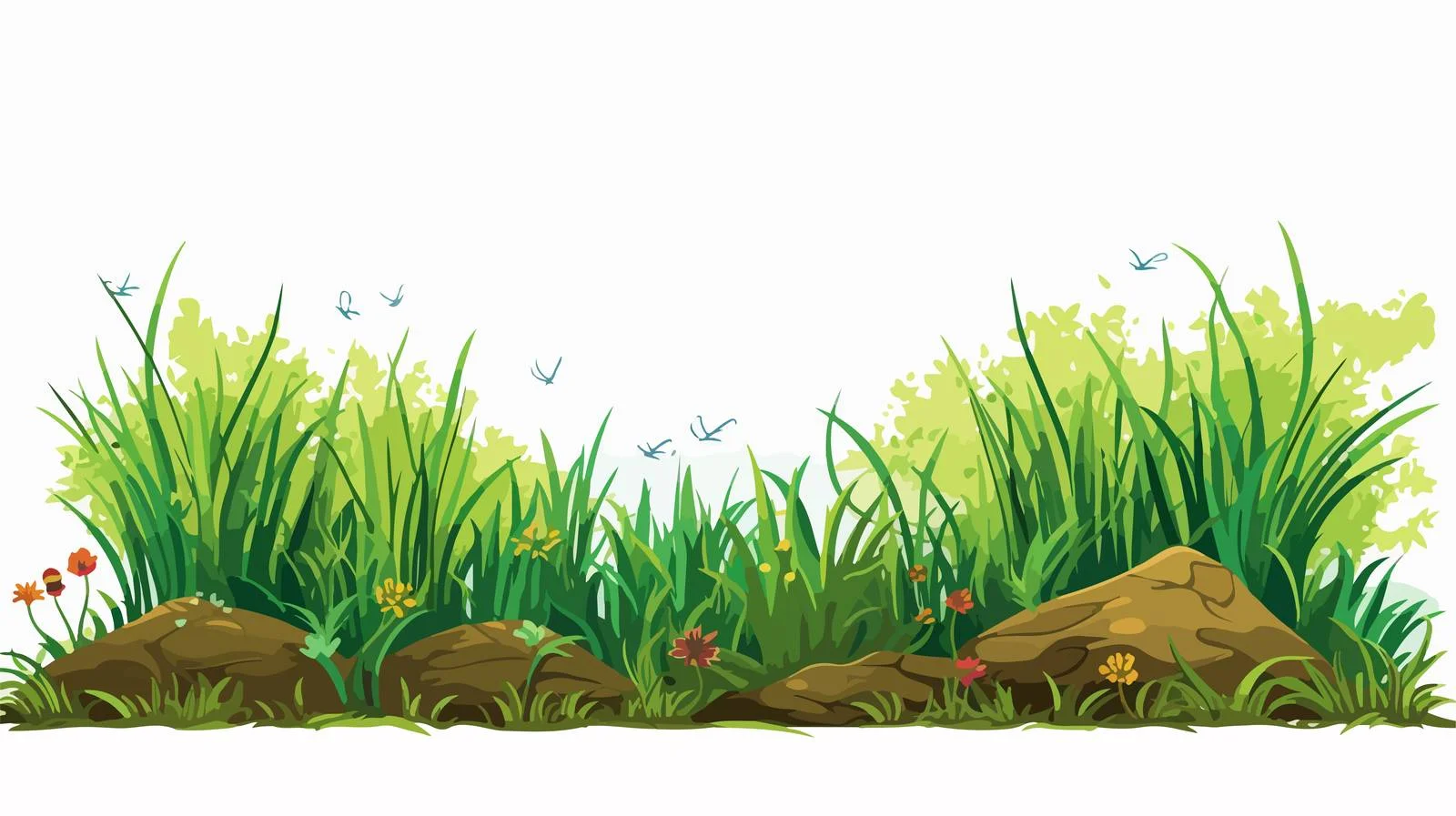 Grassland Border Vector Pattern — free download from Dotvec