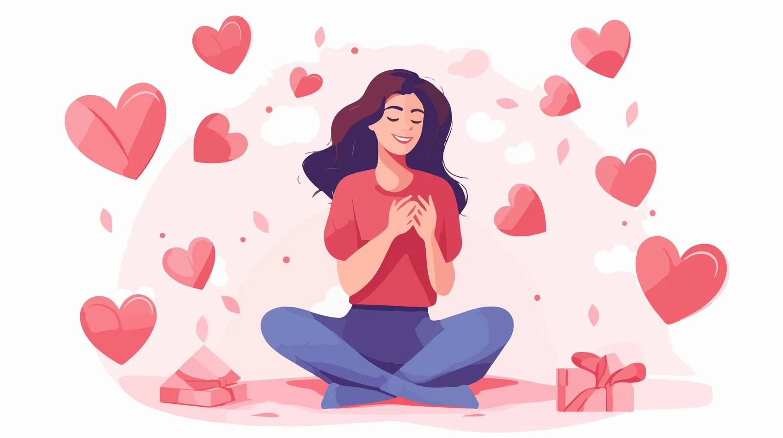 Sincere Woman Expressing Love and Gratitude – free thankfulness image from Dotvec