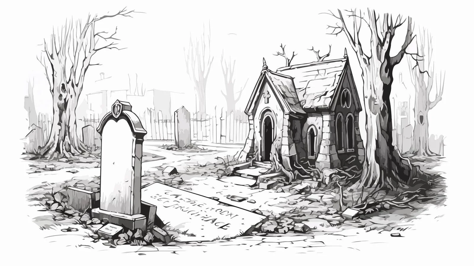 Vintage Grave Vector Illustration — free download from Dotvec