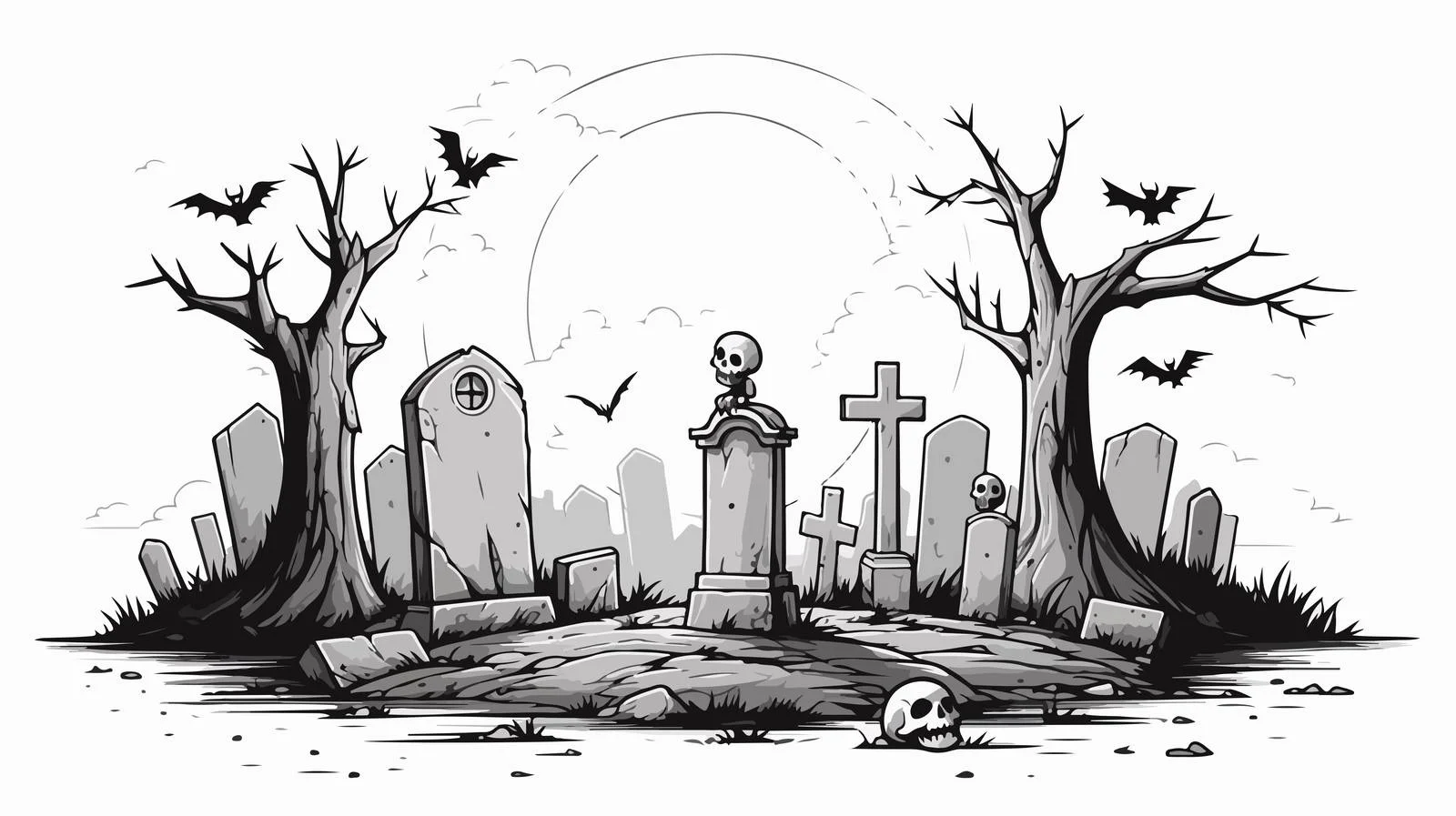 Vintage Grave Vector Illustration — free download from Dotvec