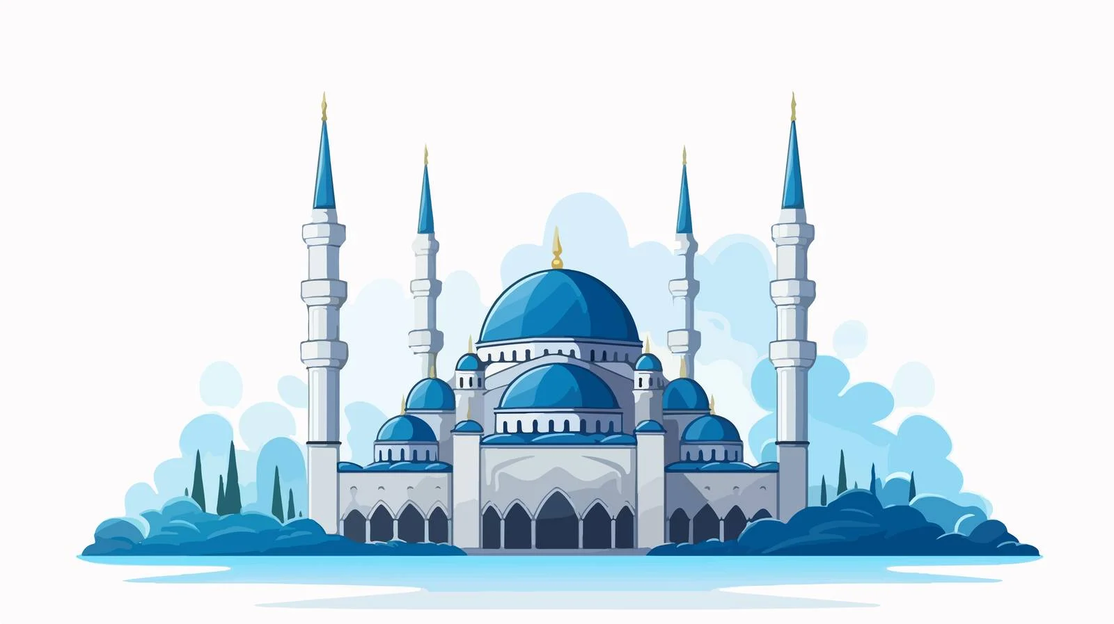 Blue Mosque for Muslim Praying — free download from Dotvec