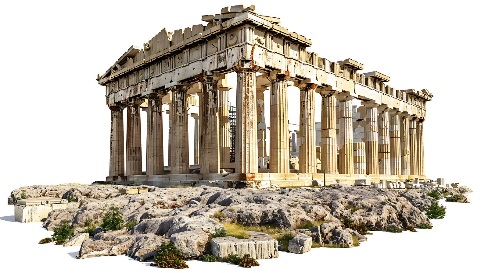 Greek Architecture on White Background — free download from Dotvec