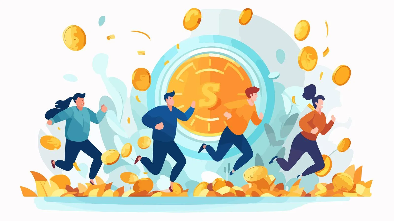 Intense Pursuit of Wealth in Money Chase — free download from Dotvec