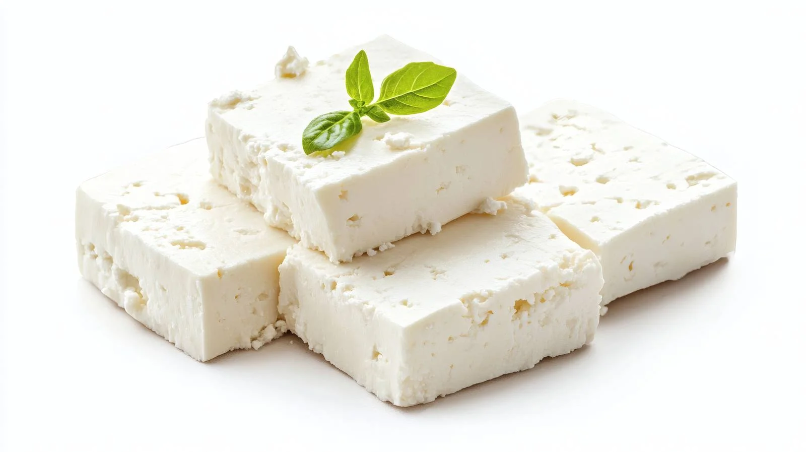 Premium Greek Feta Cheese on White Background — free download from Dotvec