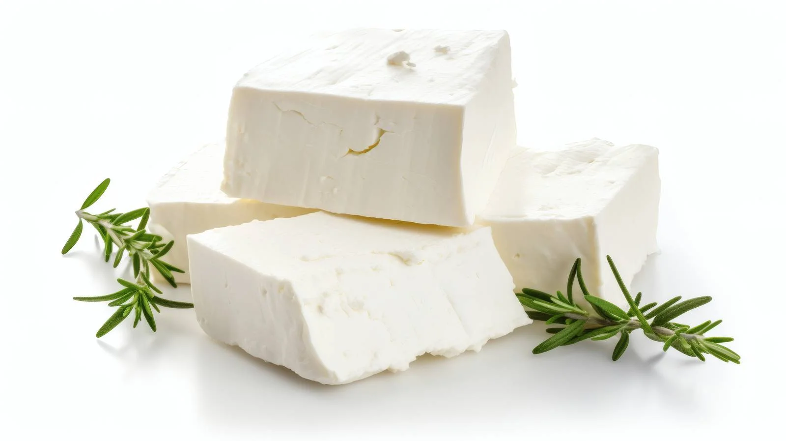 Premium Greek Feta Cheese on White Background — free download from Dotvec