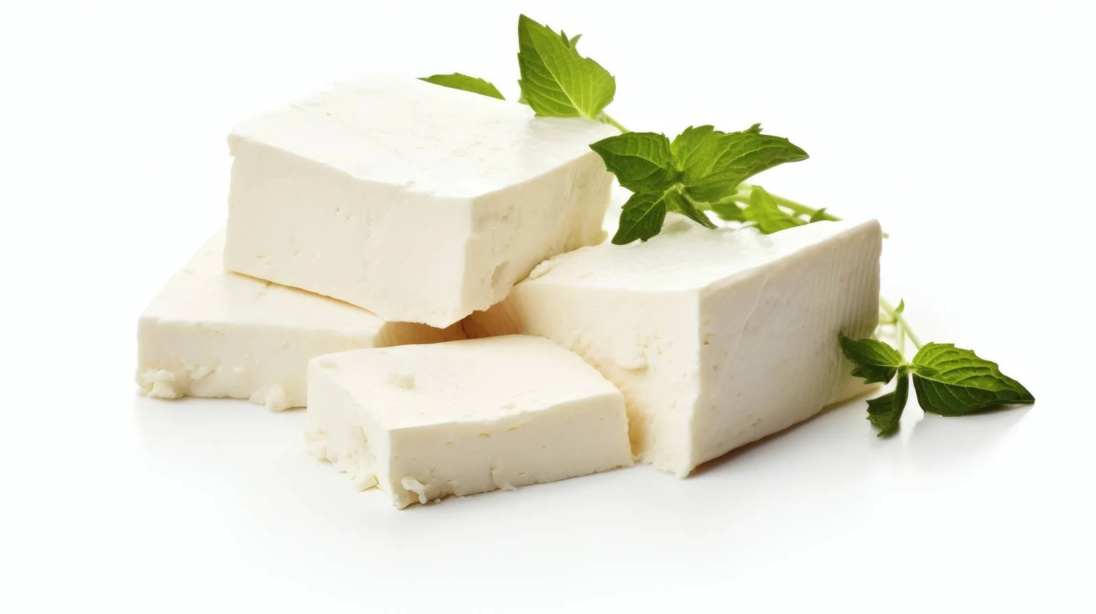 Premium Greek Feta Cheese on White Background — free download from Dotvec