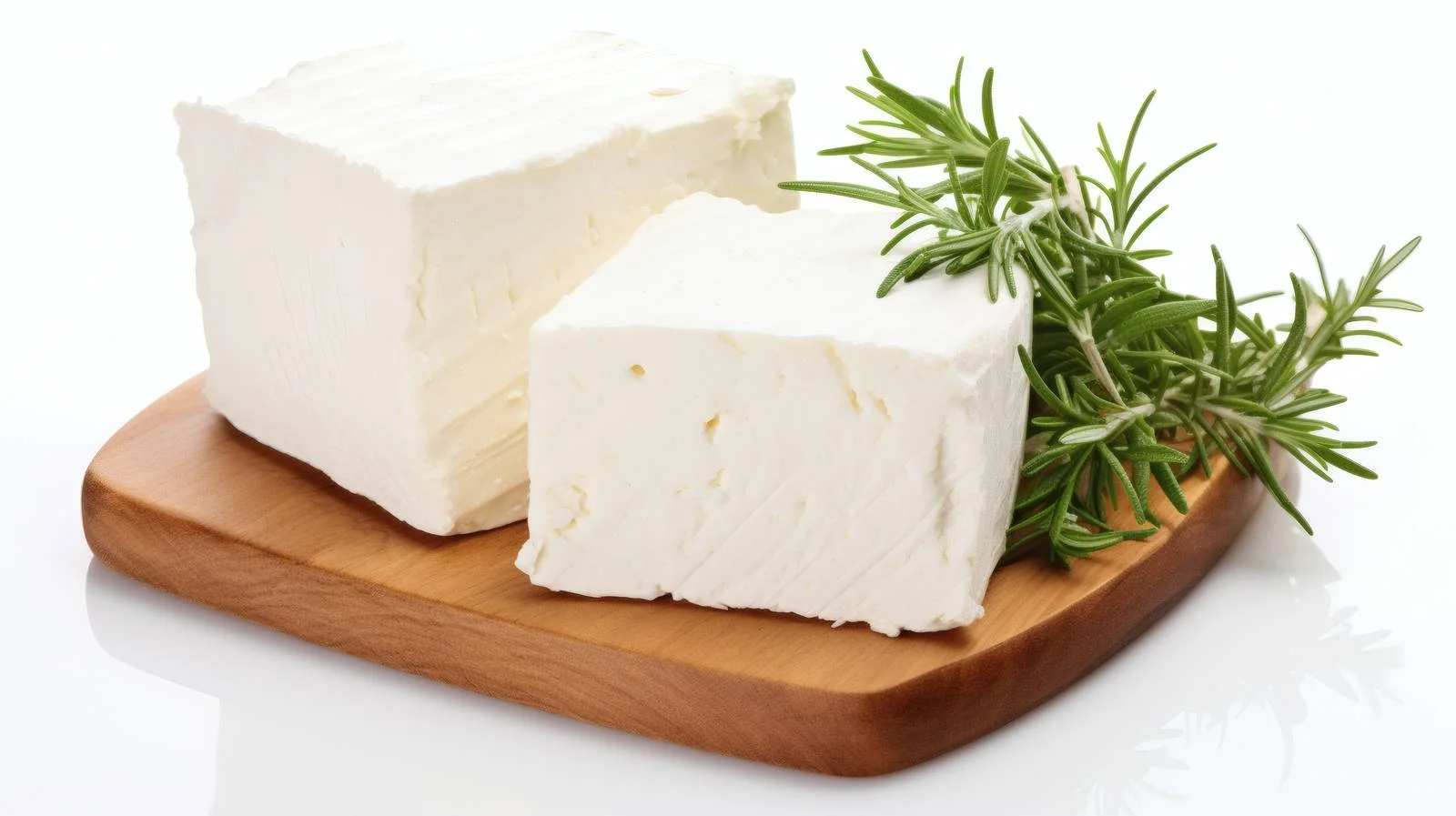 Traditional Greek Feta Cheese on White Background — free download from Dotvec