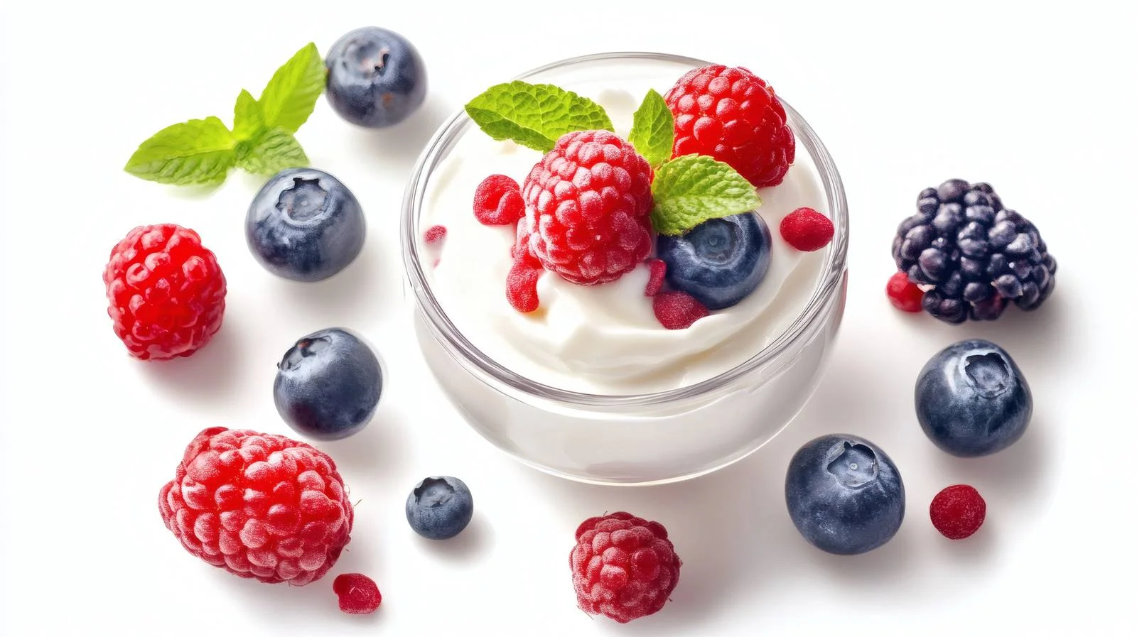 Premium Greek Yogurt on White Background — free download from Dotvec