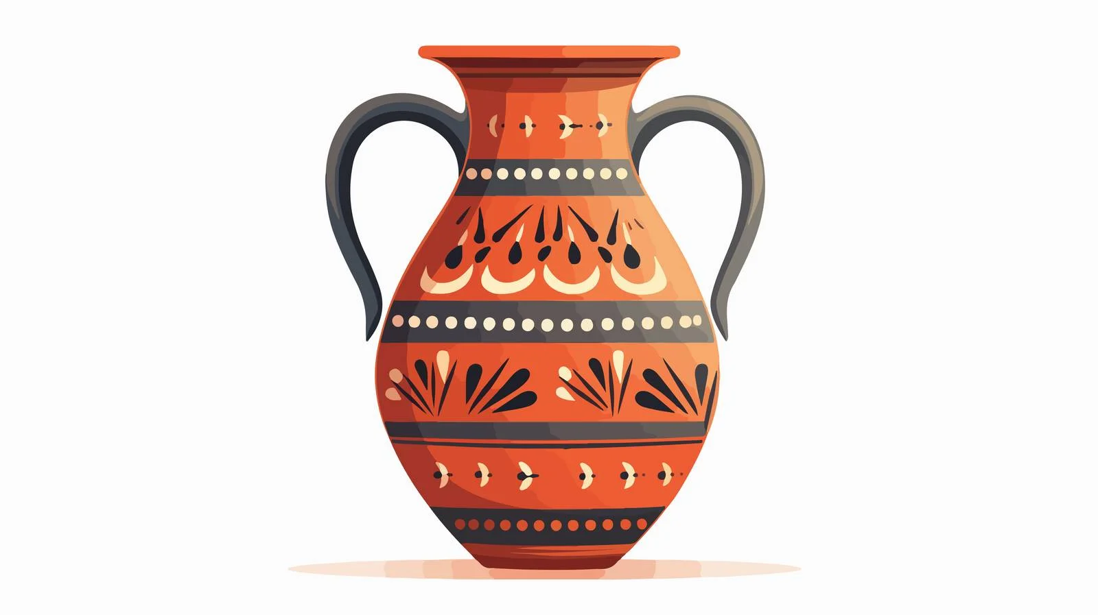 Greek Amphora Handles Flat Illustration Design — free download from Dotvec